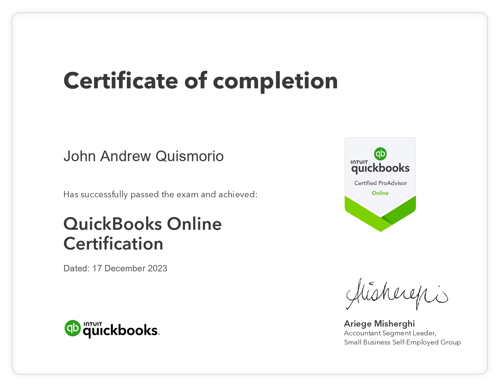 QBO Certification