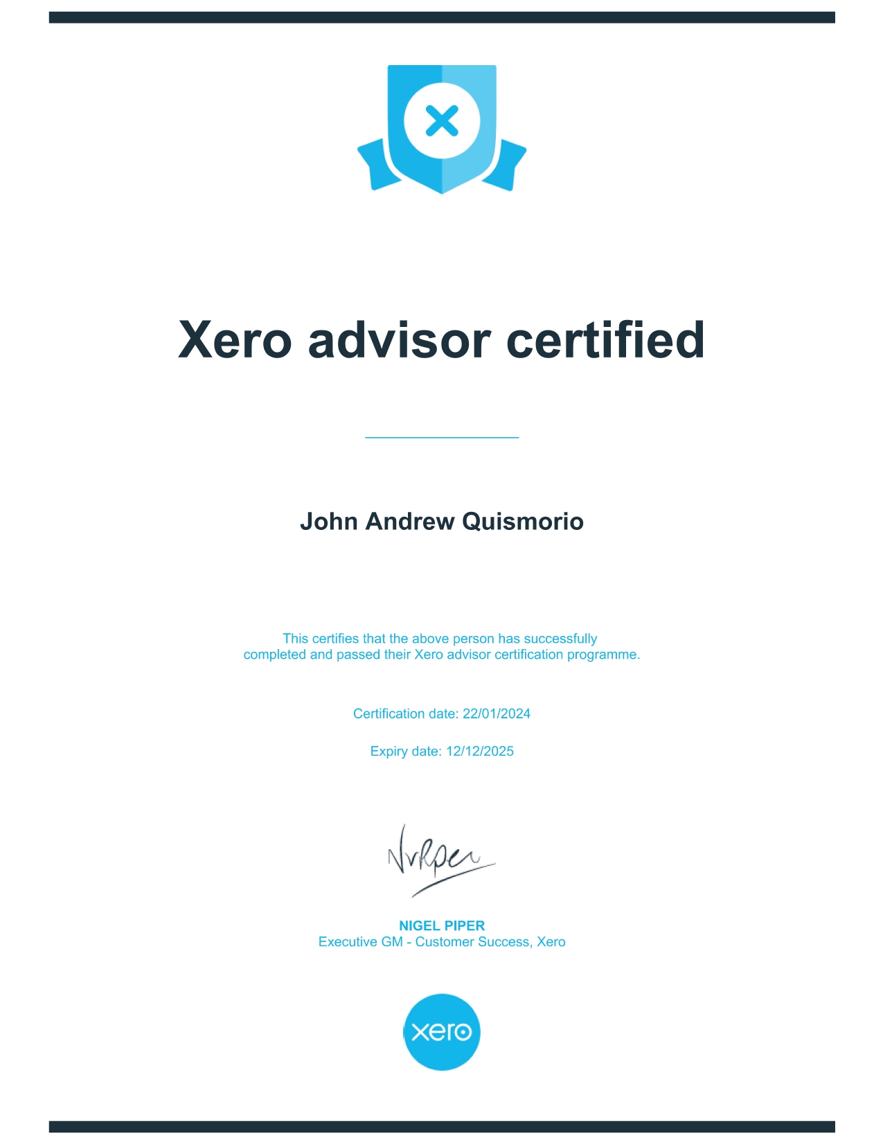 XERO Advisor Certified