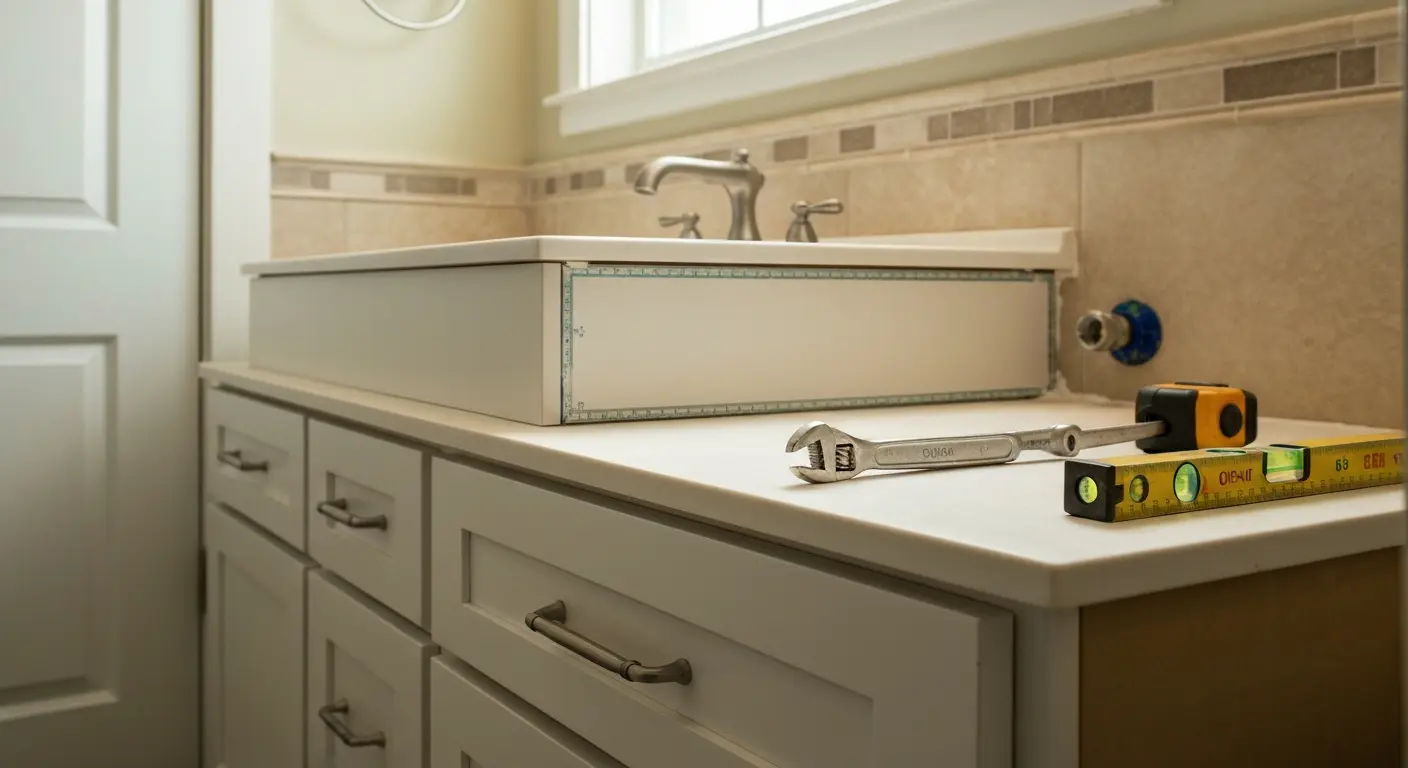 Bathroom vanity installation