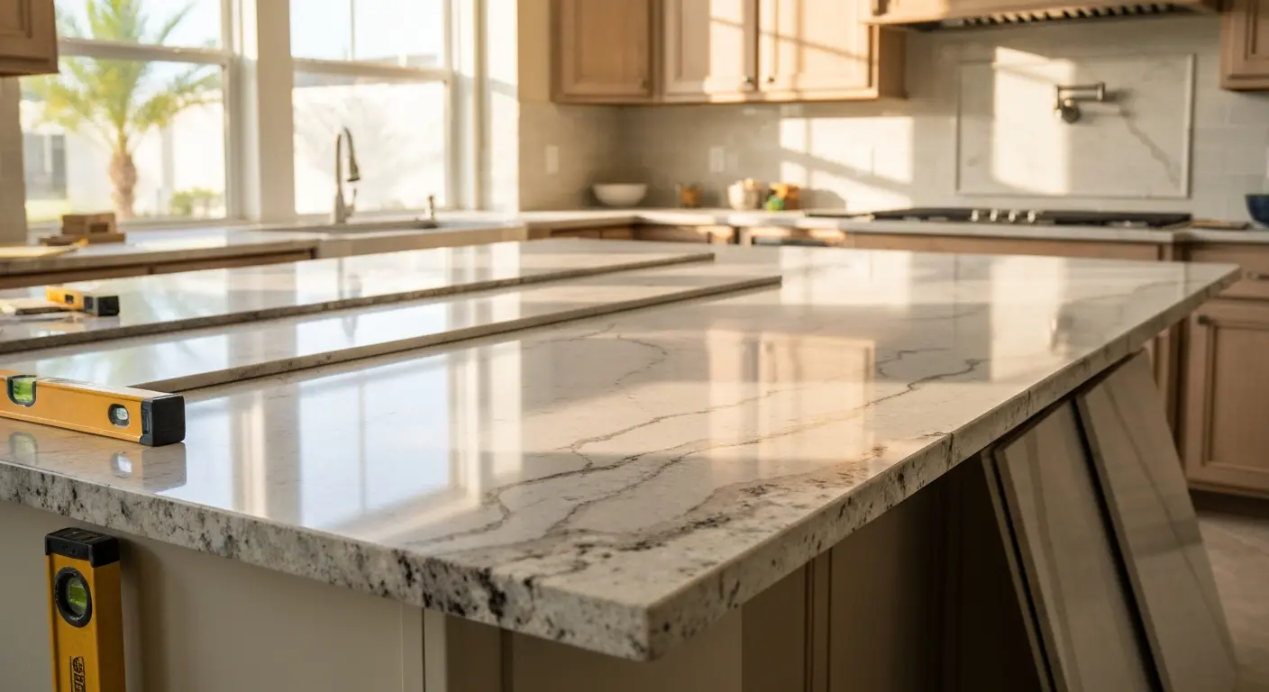 Island countertop materials