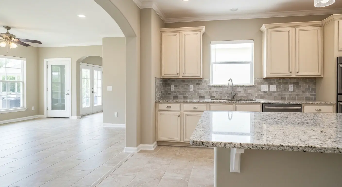 Kitchen backsplash and flooring
