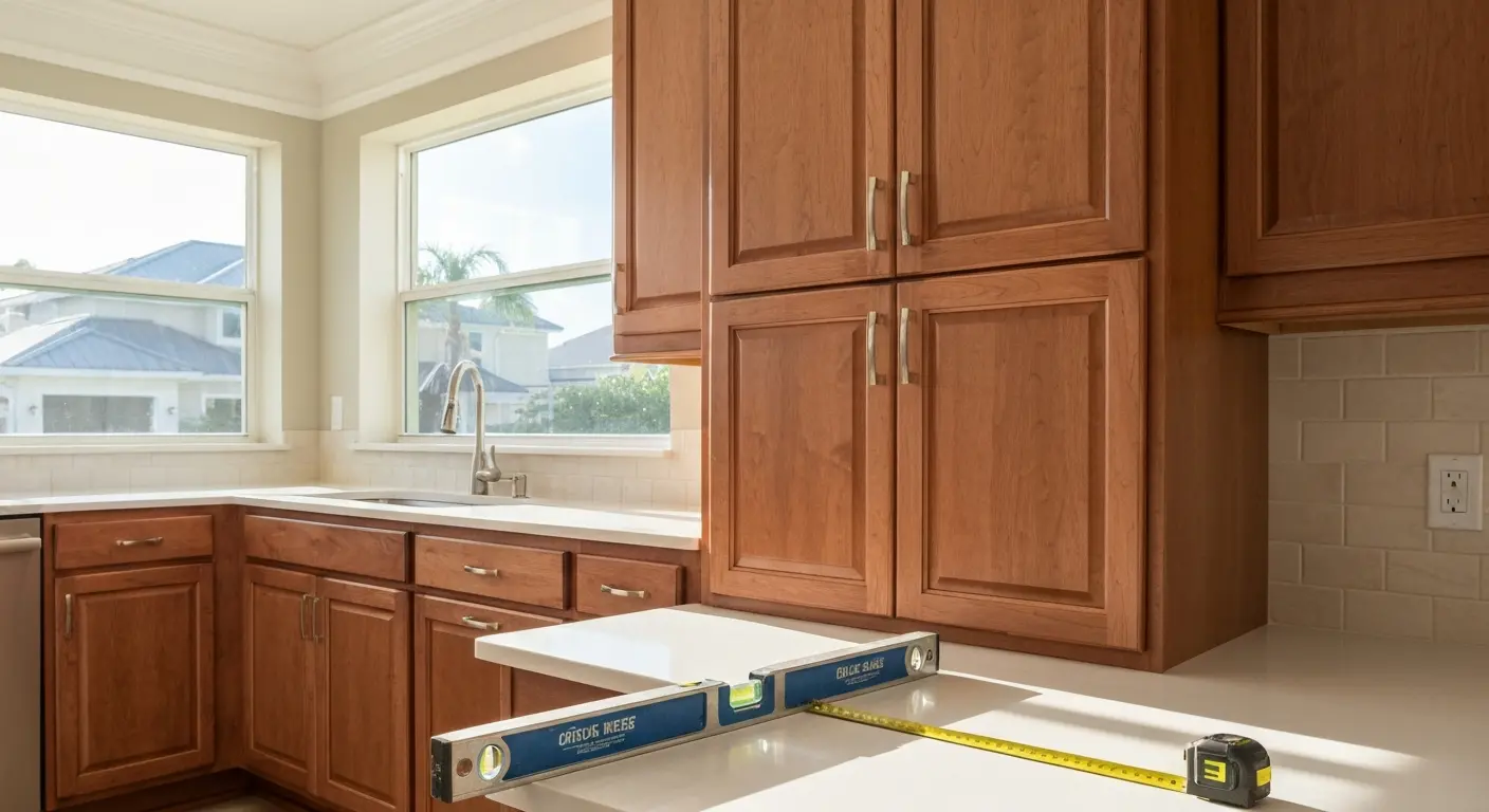 Custom kitchen cabinets installation