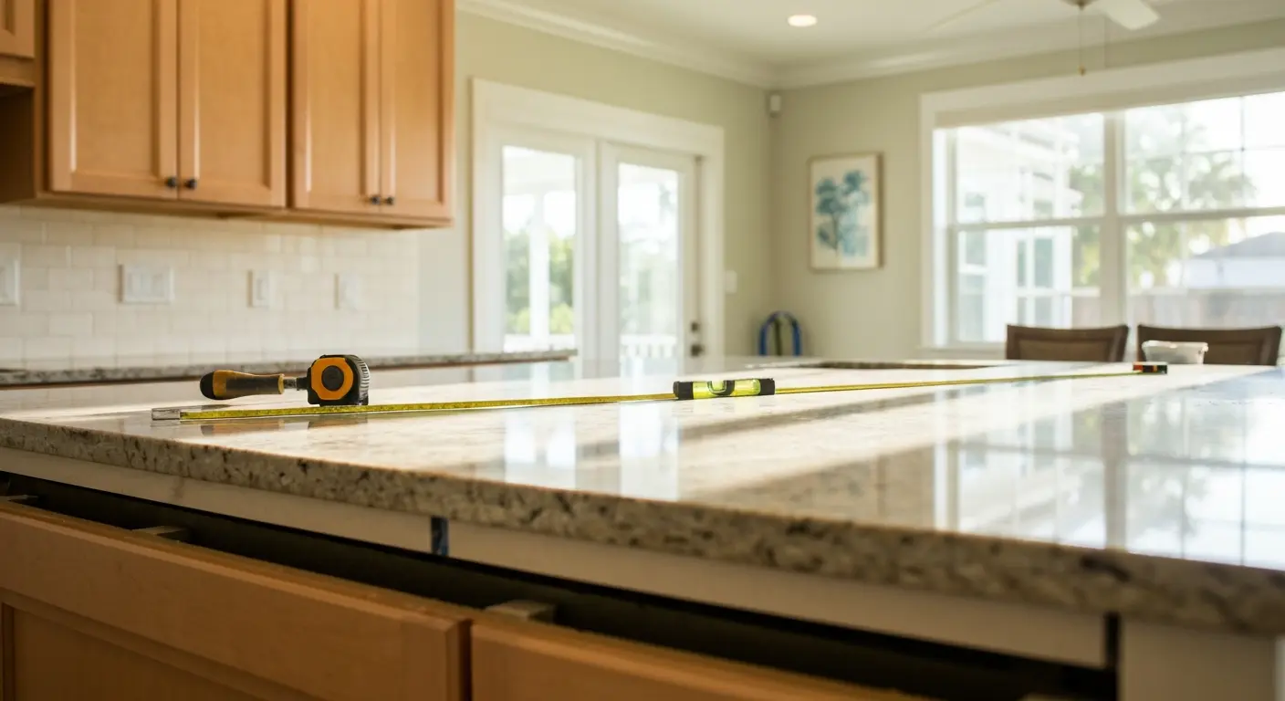 Kitchen countertop installation