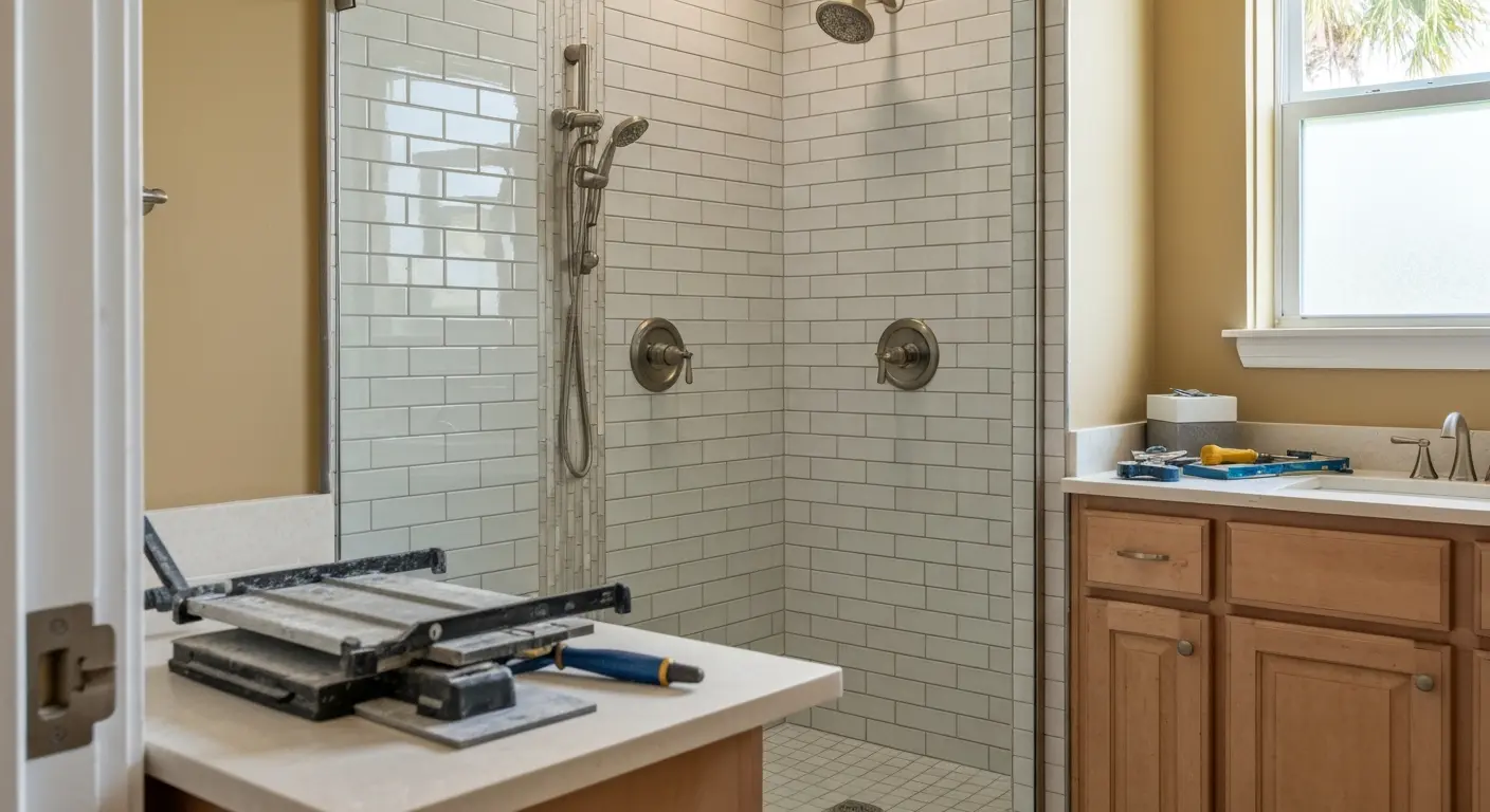 Custom tile shower design