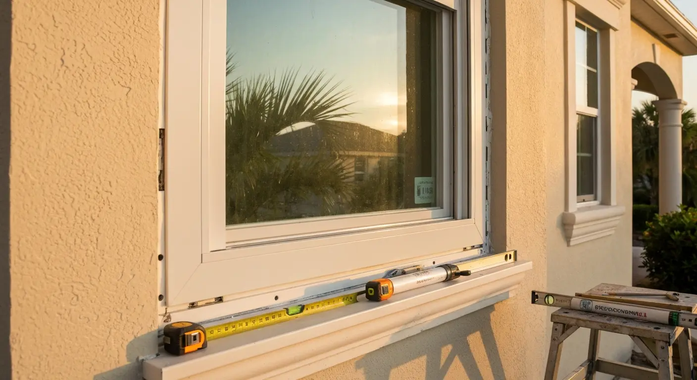 Single-hung window installation