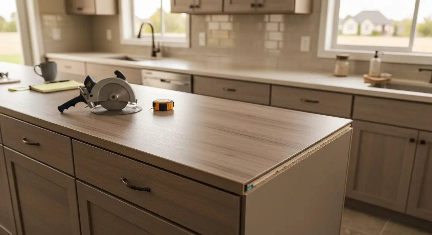 Laminate countertop installation