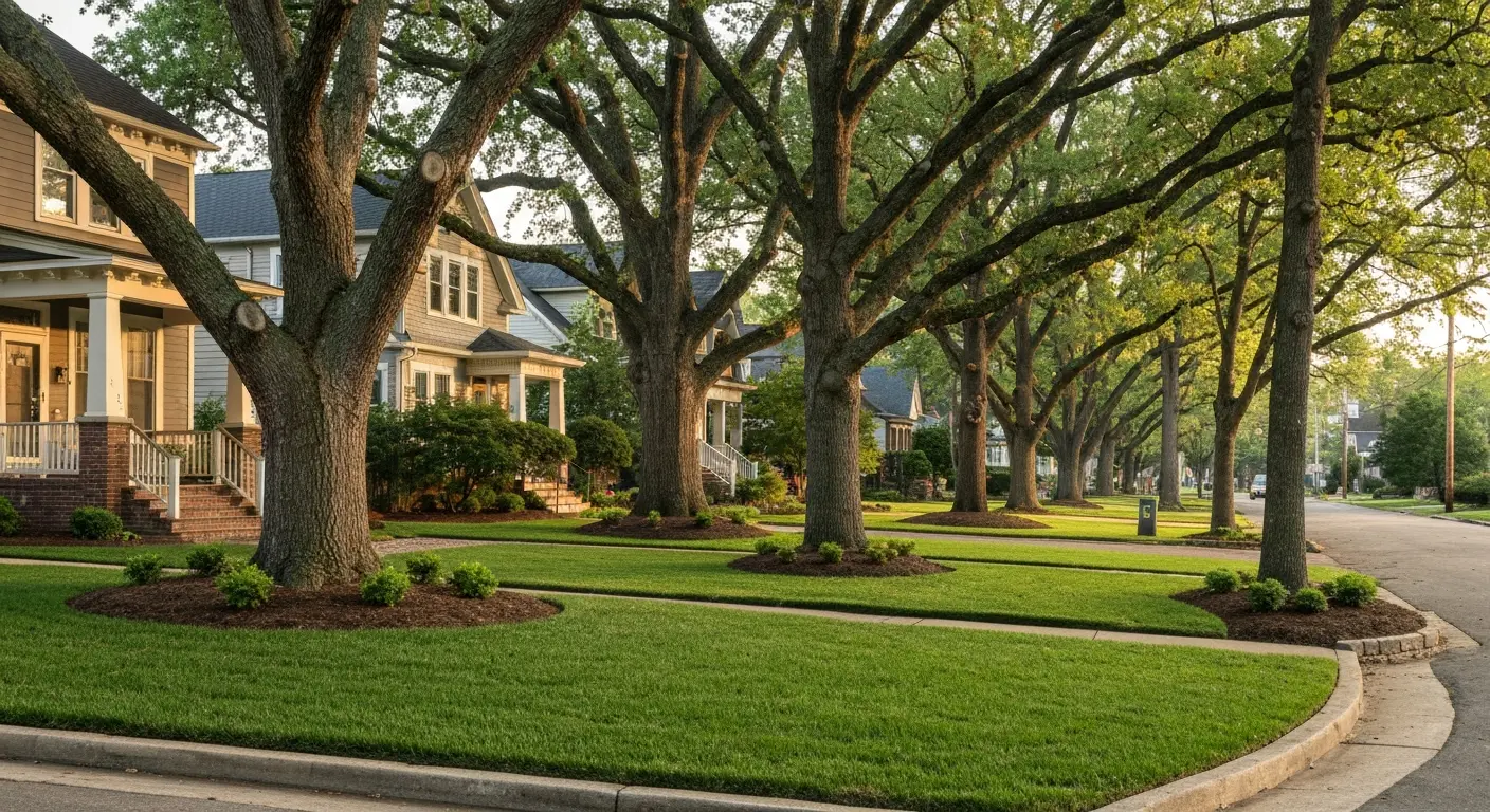 Oak Acres mature trees