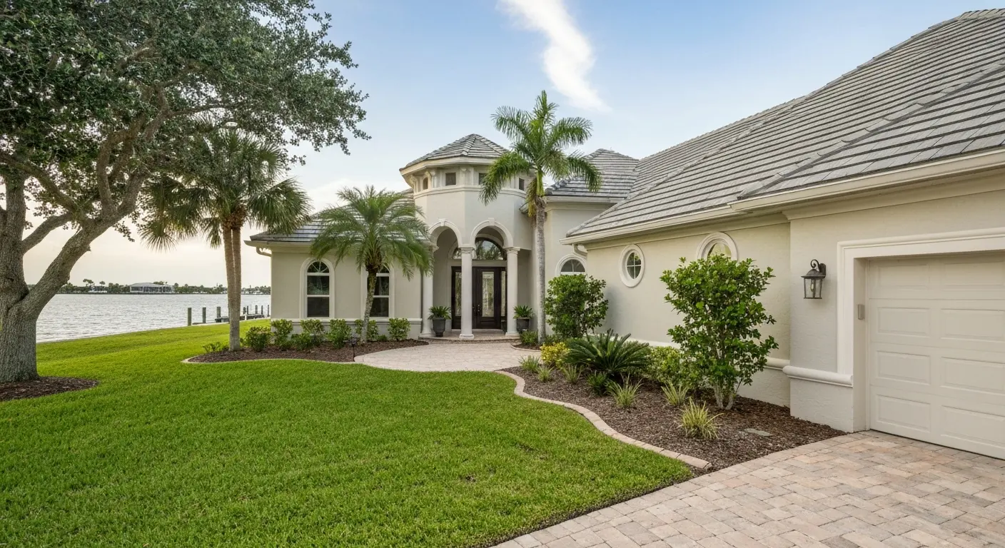 Waterfront estate home