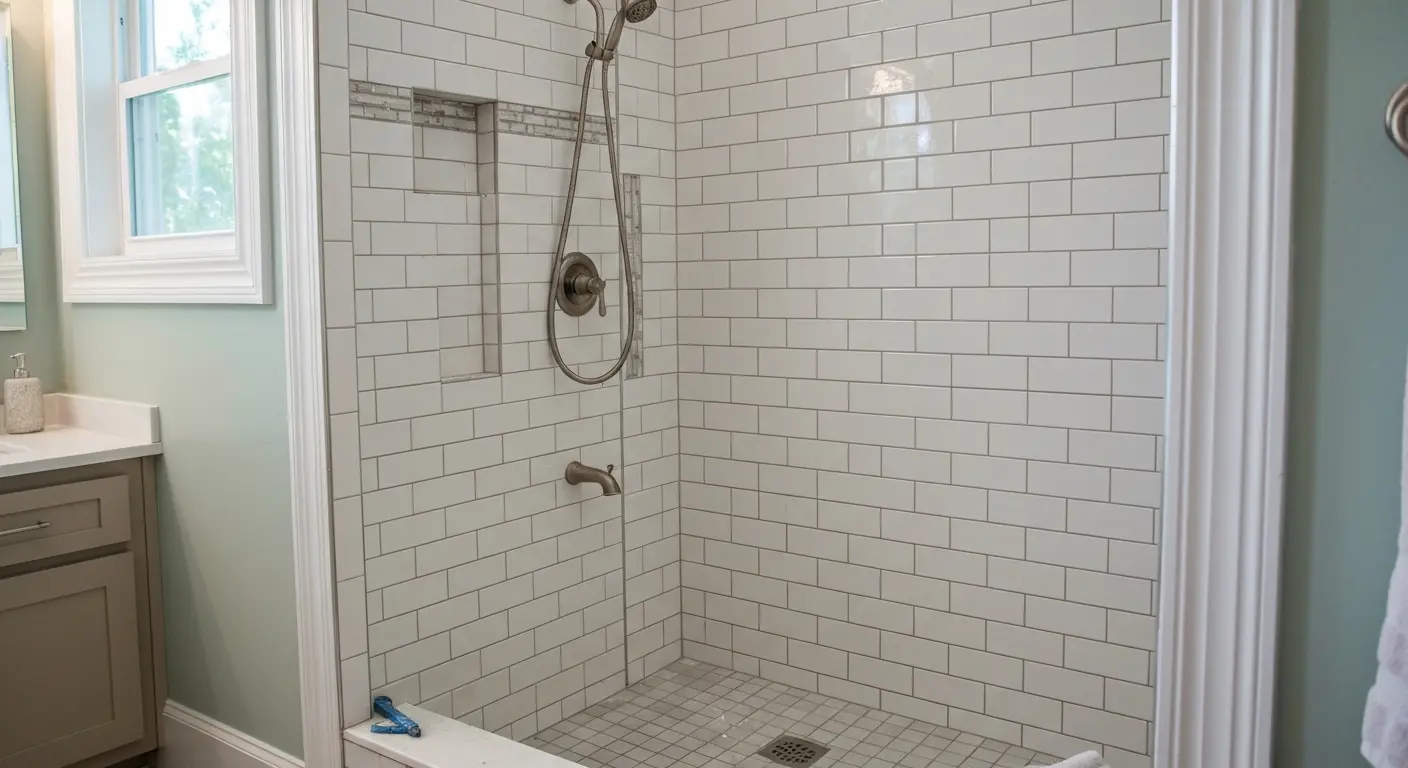 Tile shower installation