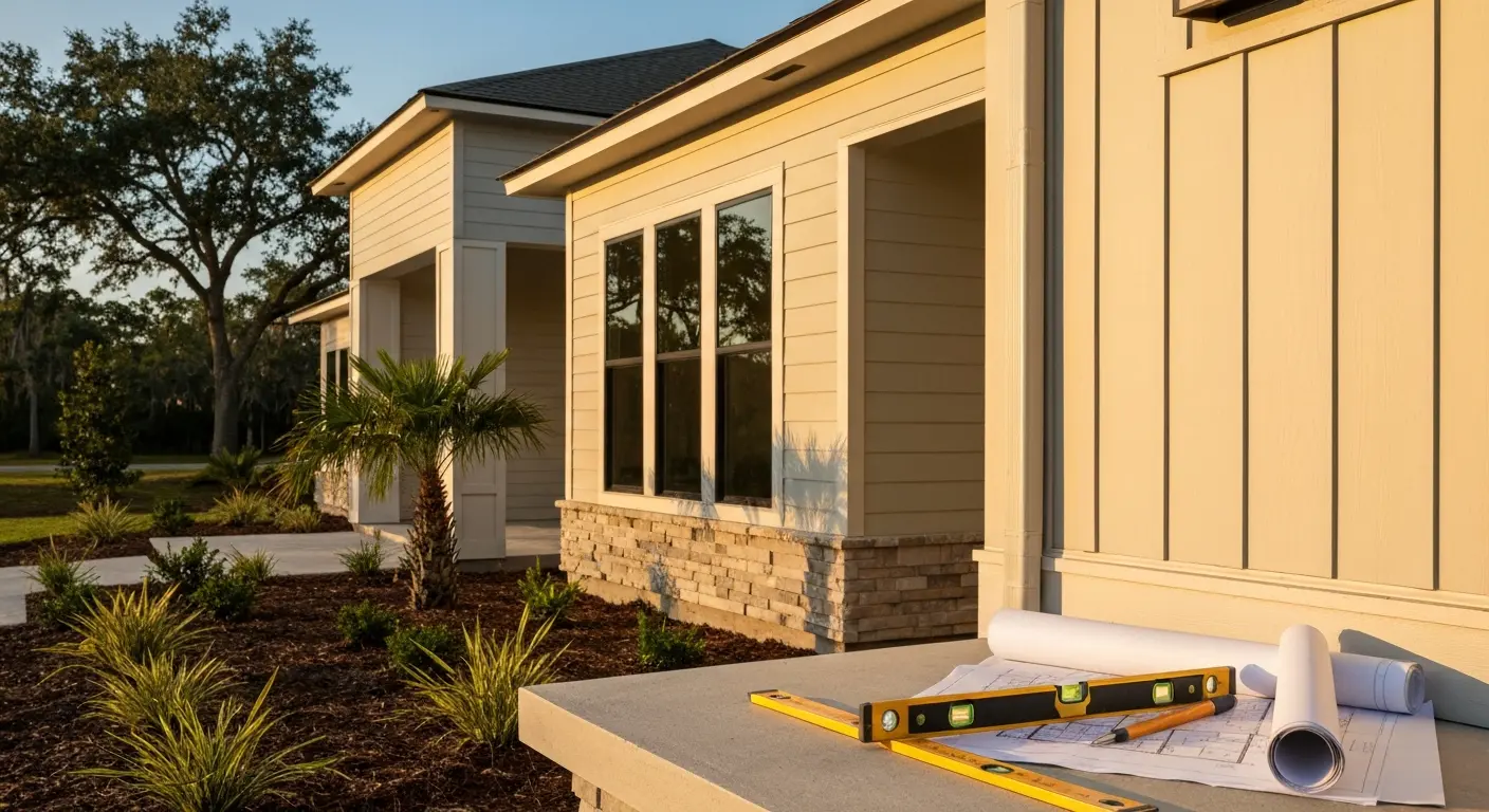 Modern custom home with clean lines