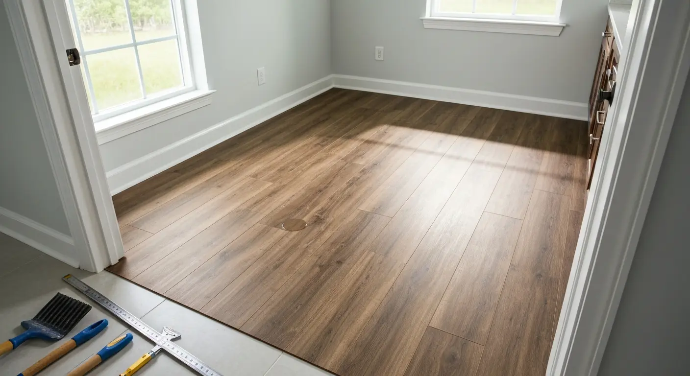 Luxury vinyl bathroom flooring