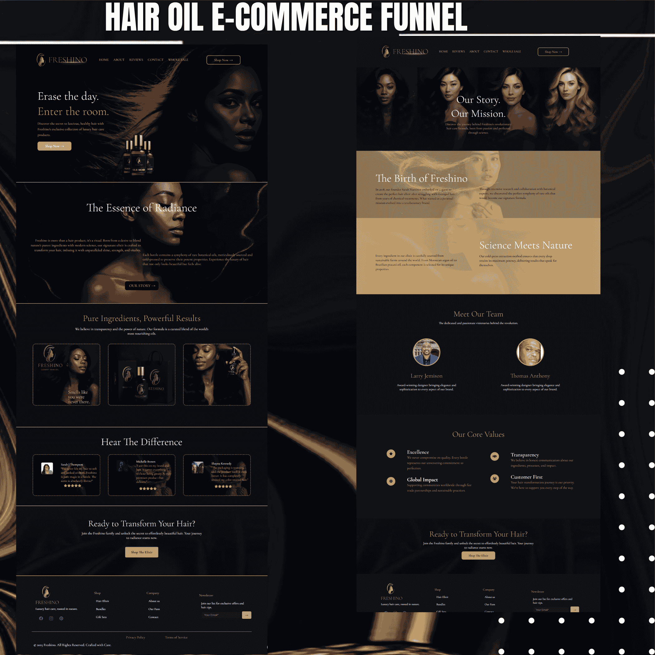 Hair Oil E-commerce Funnel