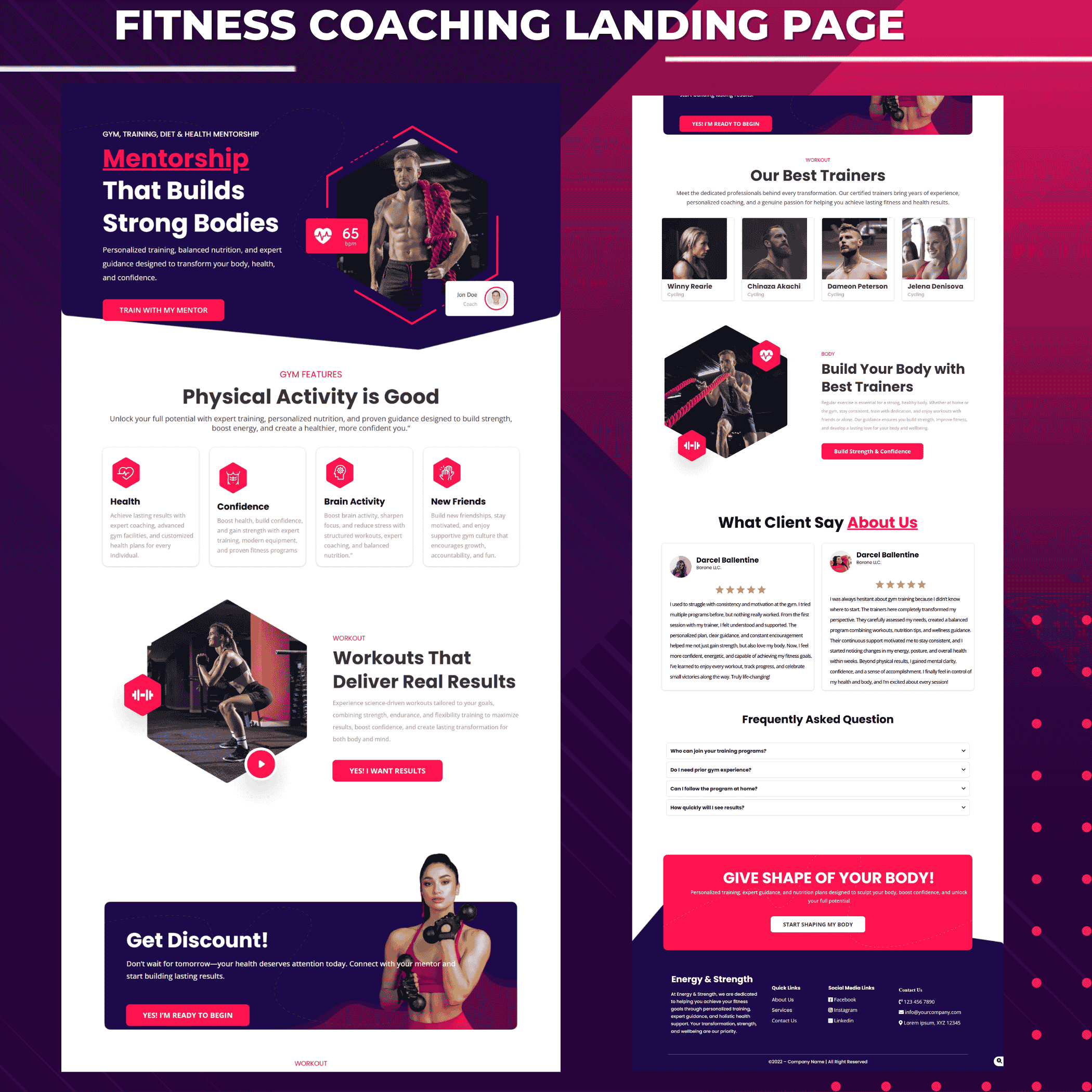 Fitness Coaching Landing Page