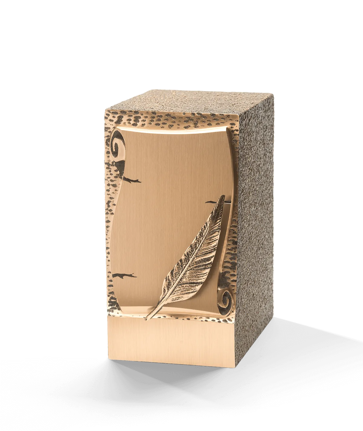 Zinc-Bronze Urn, Parchment with Base