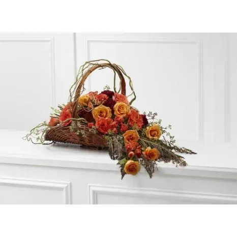 Curly Willow Hearth Basket Display