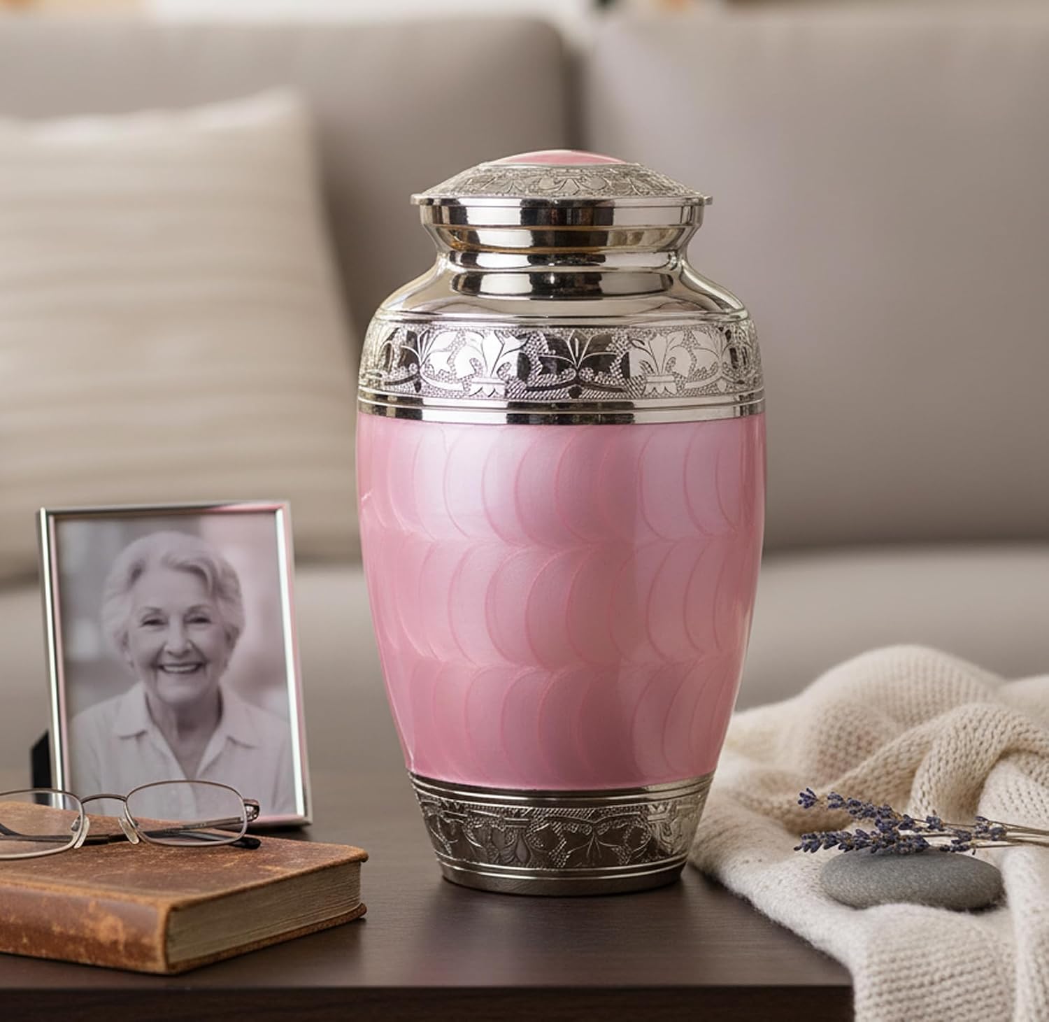 Brass Urn, Pink Pearl