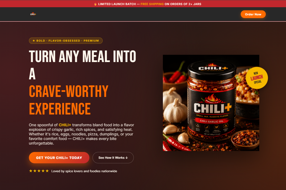 High-converting landing page screenshot