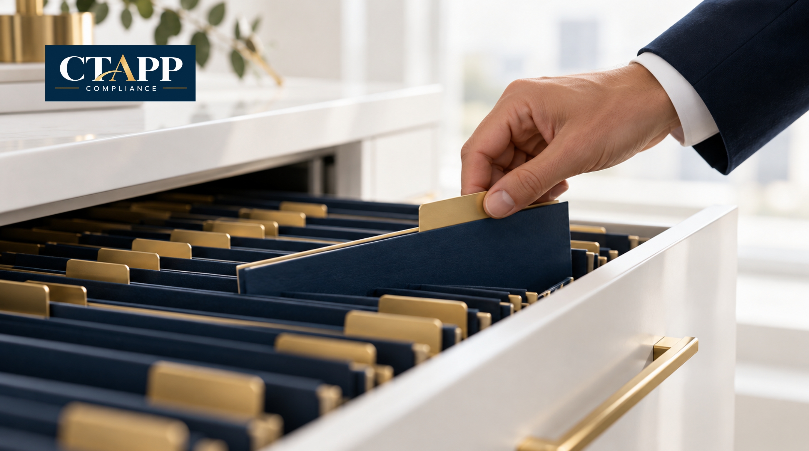 Open trust ledger beside bank statements and client ledger cards Open trust ledger beside bank statements and client ledger cards
