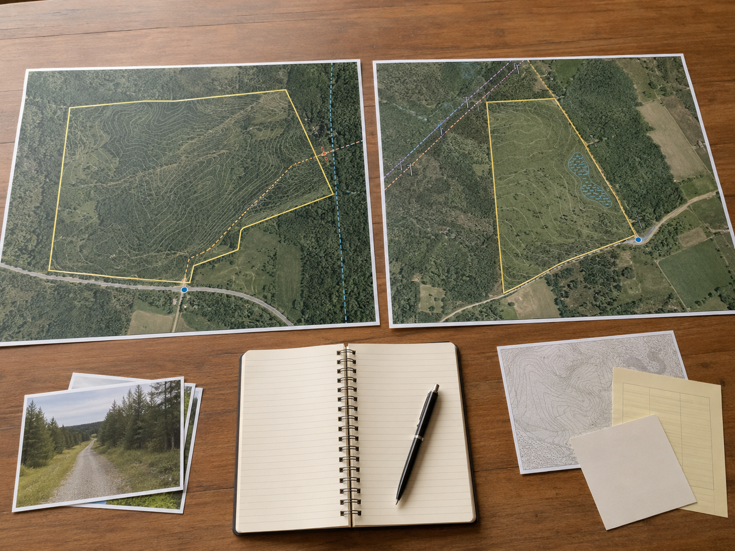 Comparing two vacant land properties based on access utilities terrain and restrictions Comparing two vacant land properties based on access utilities terrain and restrictions