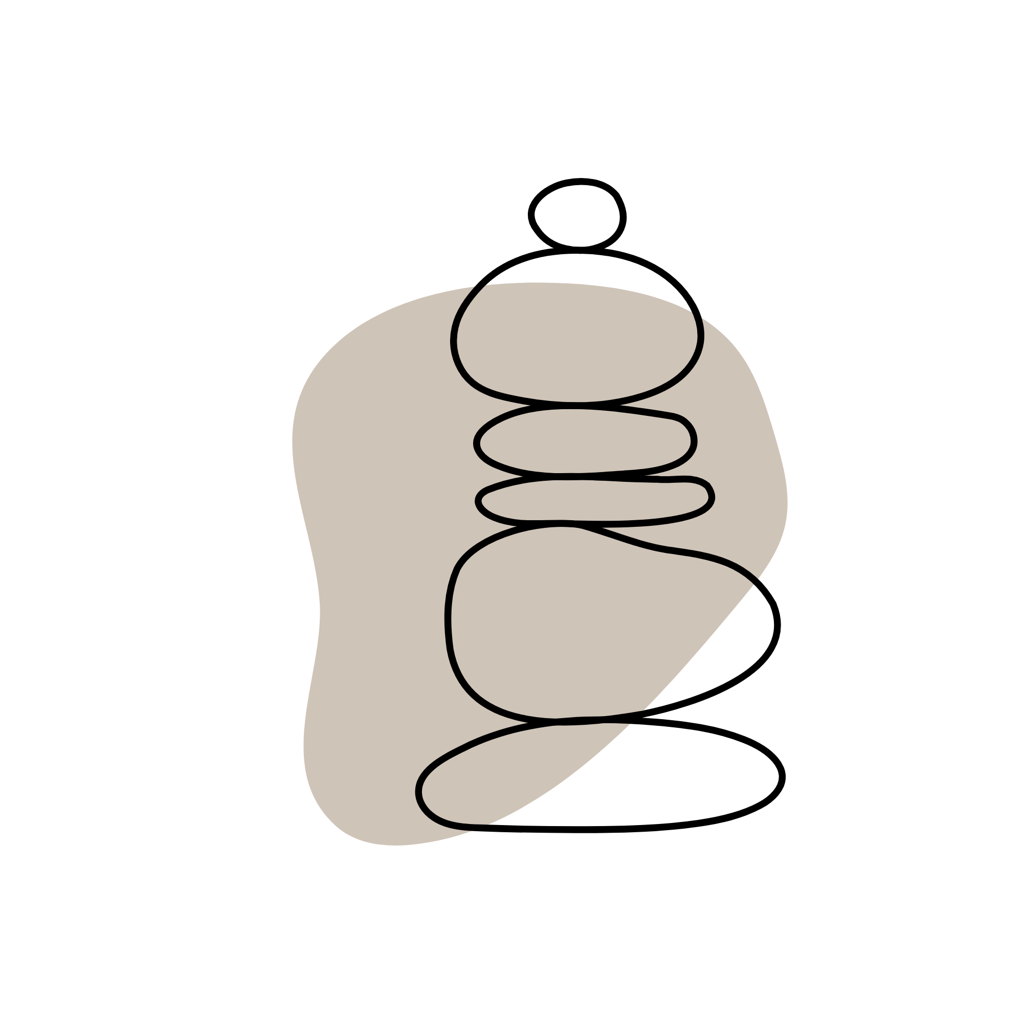 Rock drawing accent for The Power Question Framework