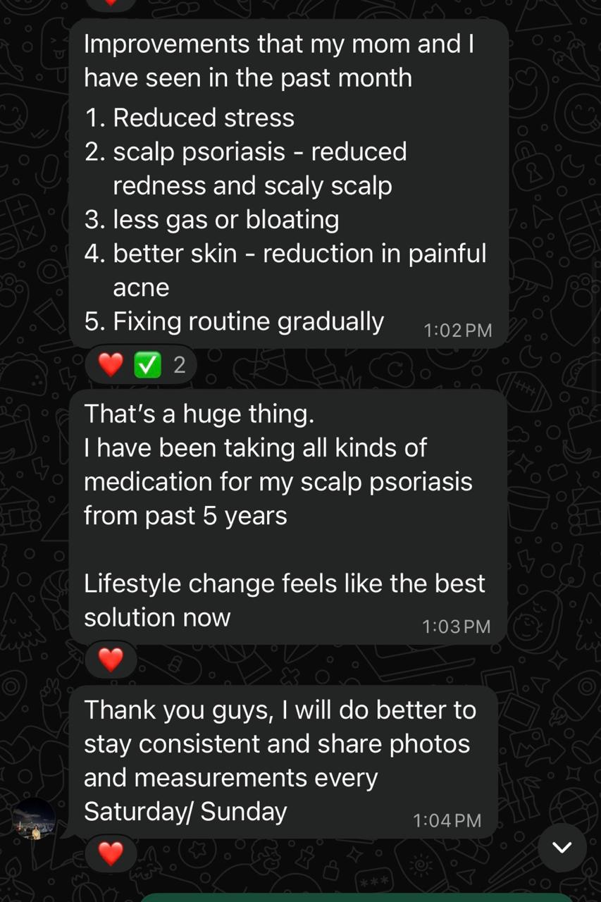 Client WhatsApp feedback