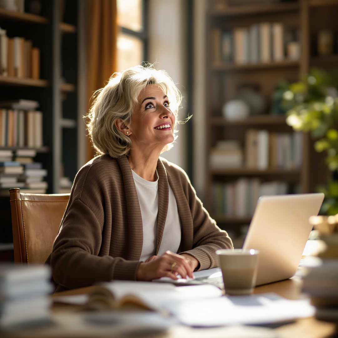 A woman who cannot believe she has so much to say A woman who cannot believe she has so much to say