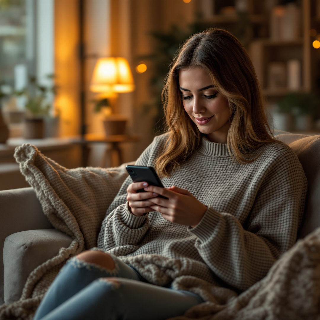 A woman texting about how to hide the fact that she is using Ai