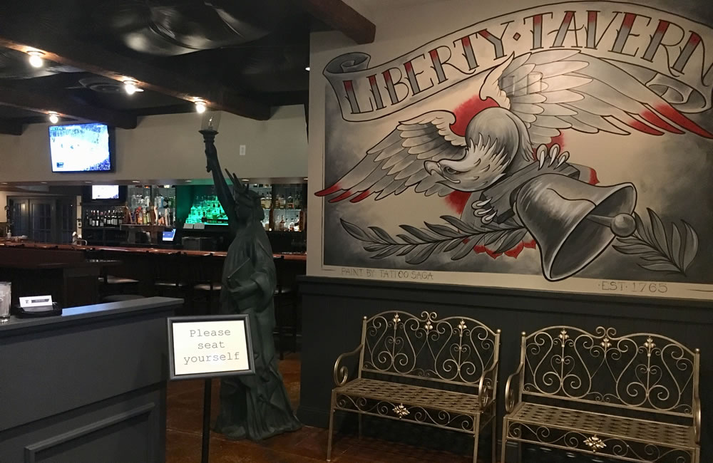 Completed restaurant interior — Liberty Tavern