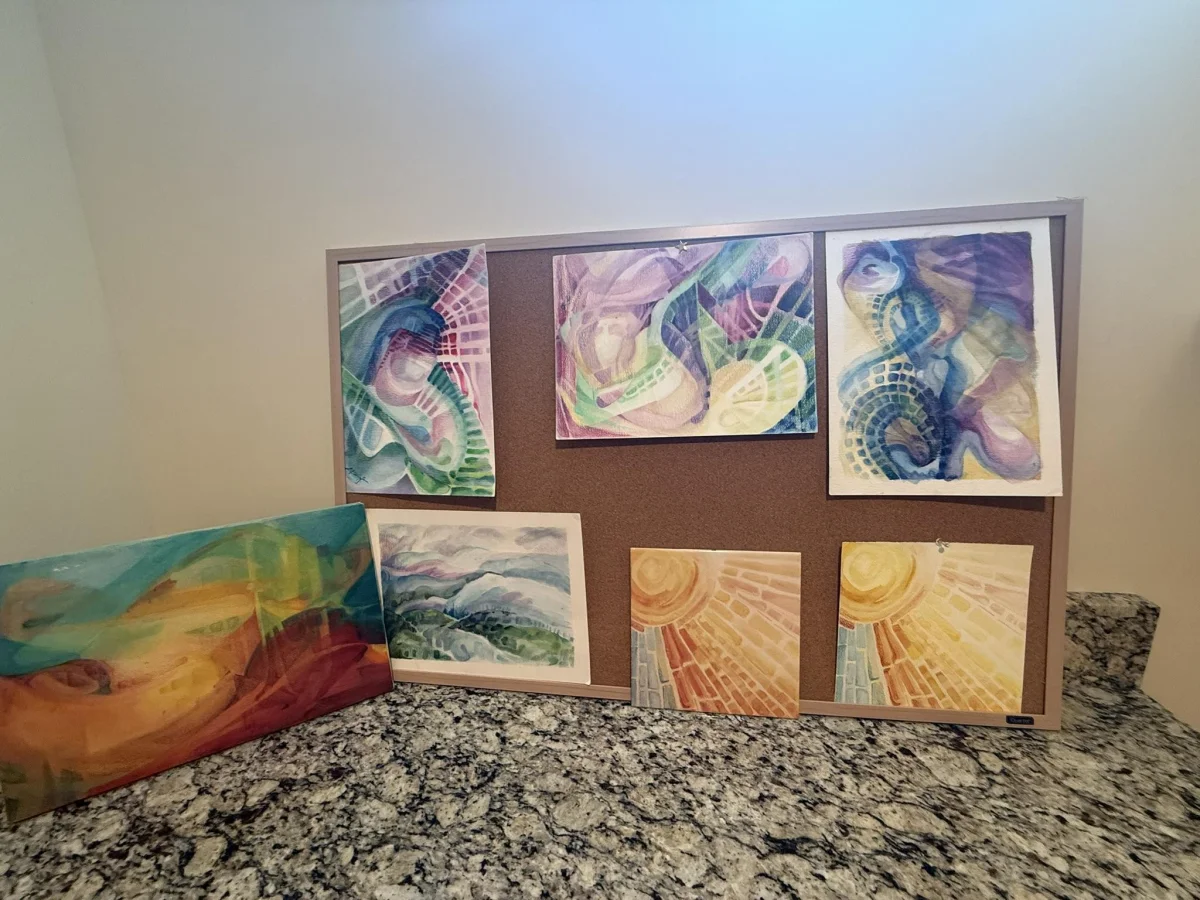 Original tile samples on display