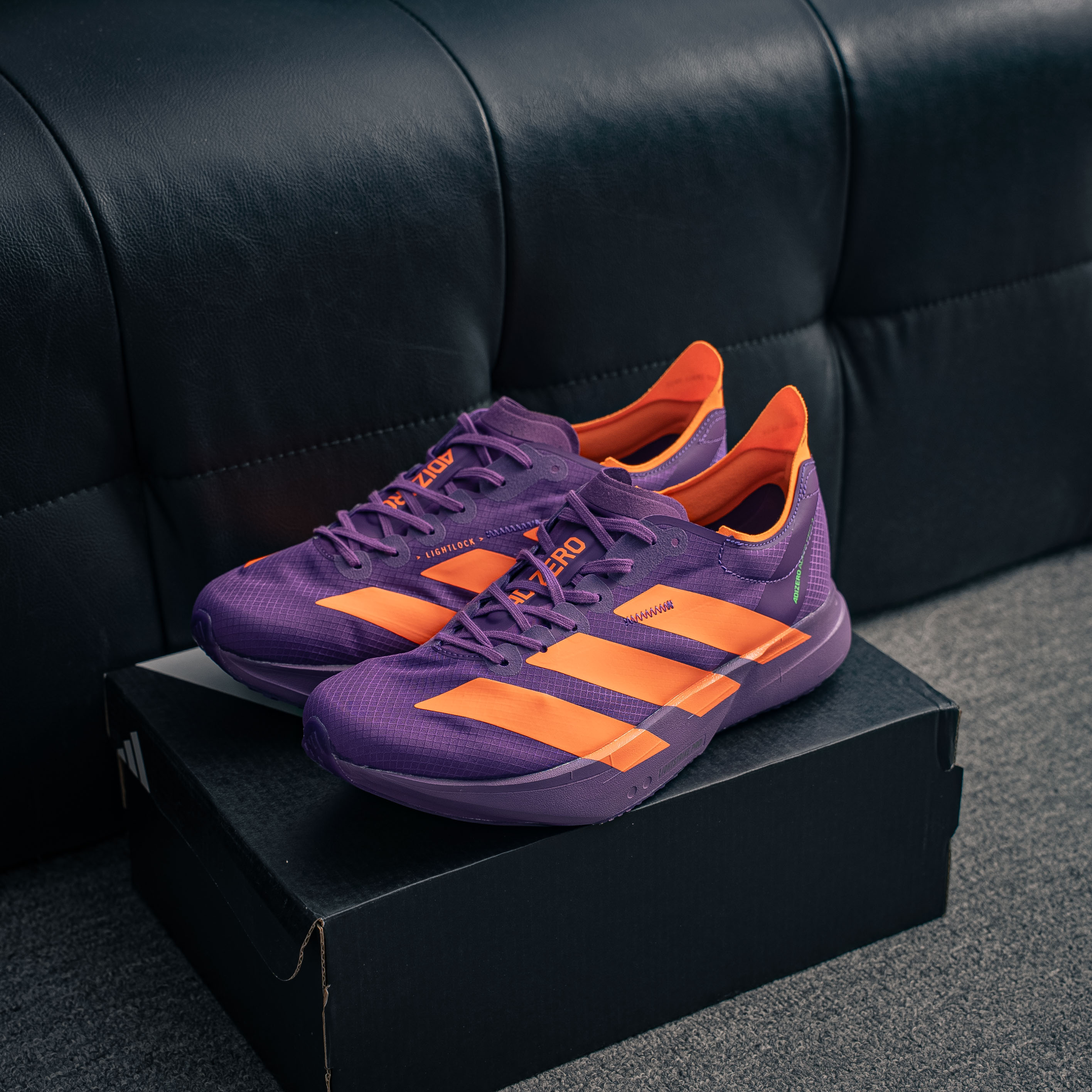 Adidas Adizero Adios Pro 4 — Roxo e laranja