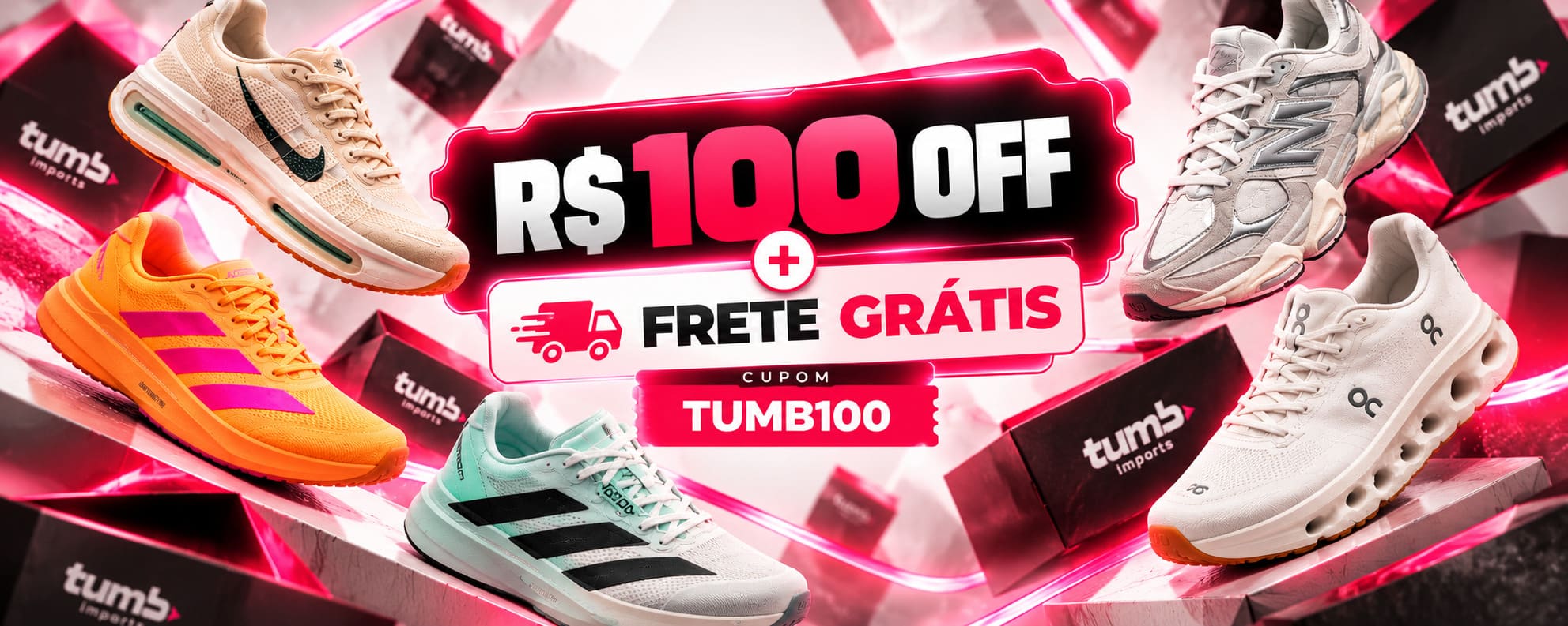 Cupom TUMB100 — R$ 100 de desconto na inauguração