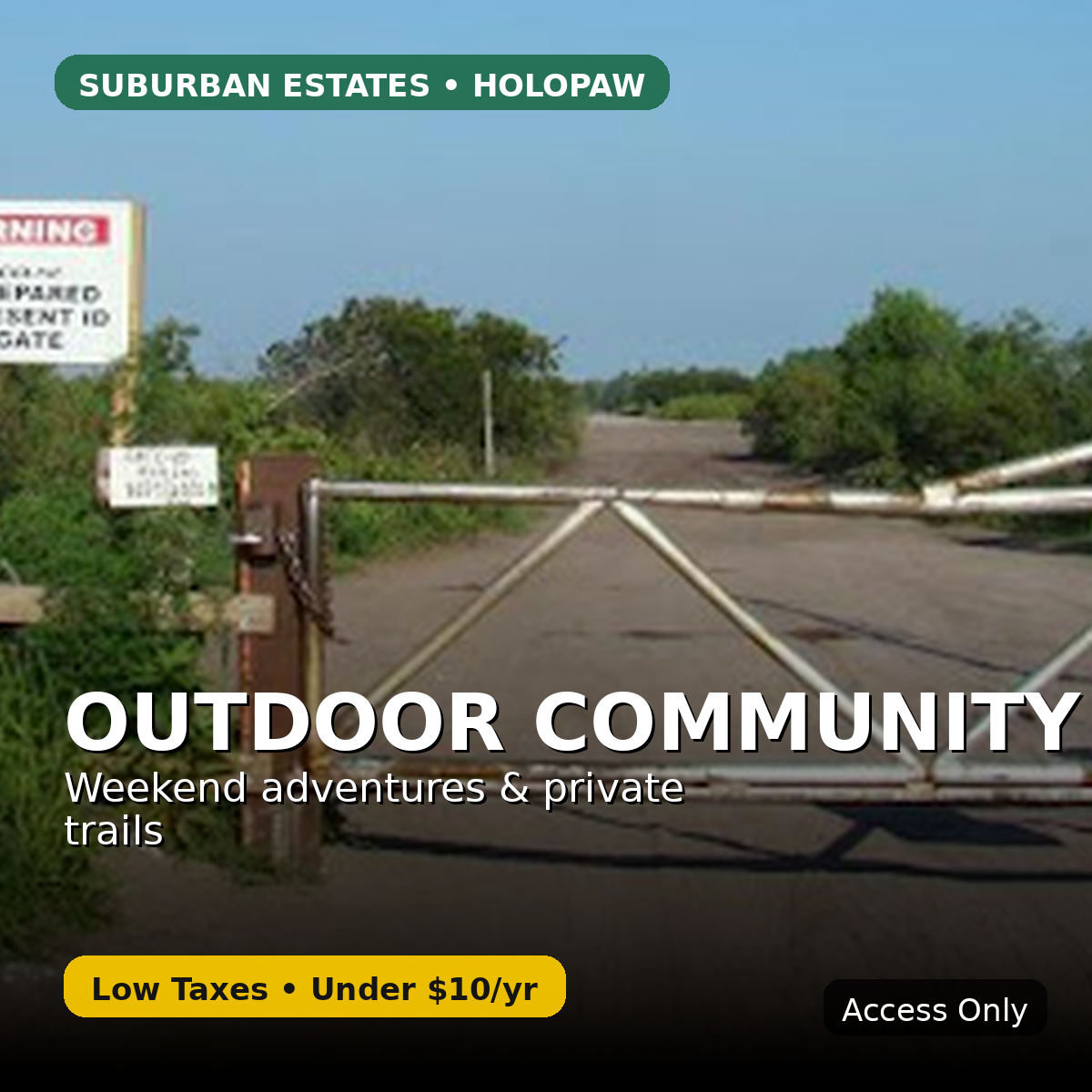 Off-road and recreational riding at Suburban Estates, Florida