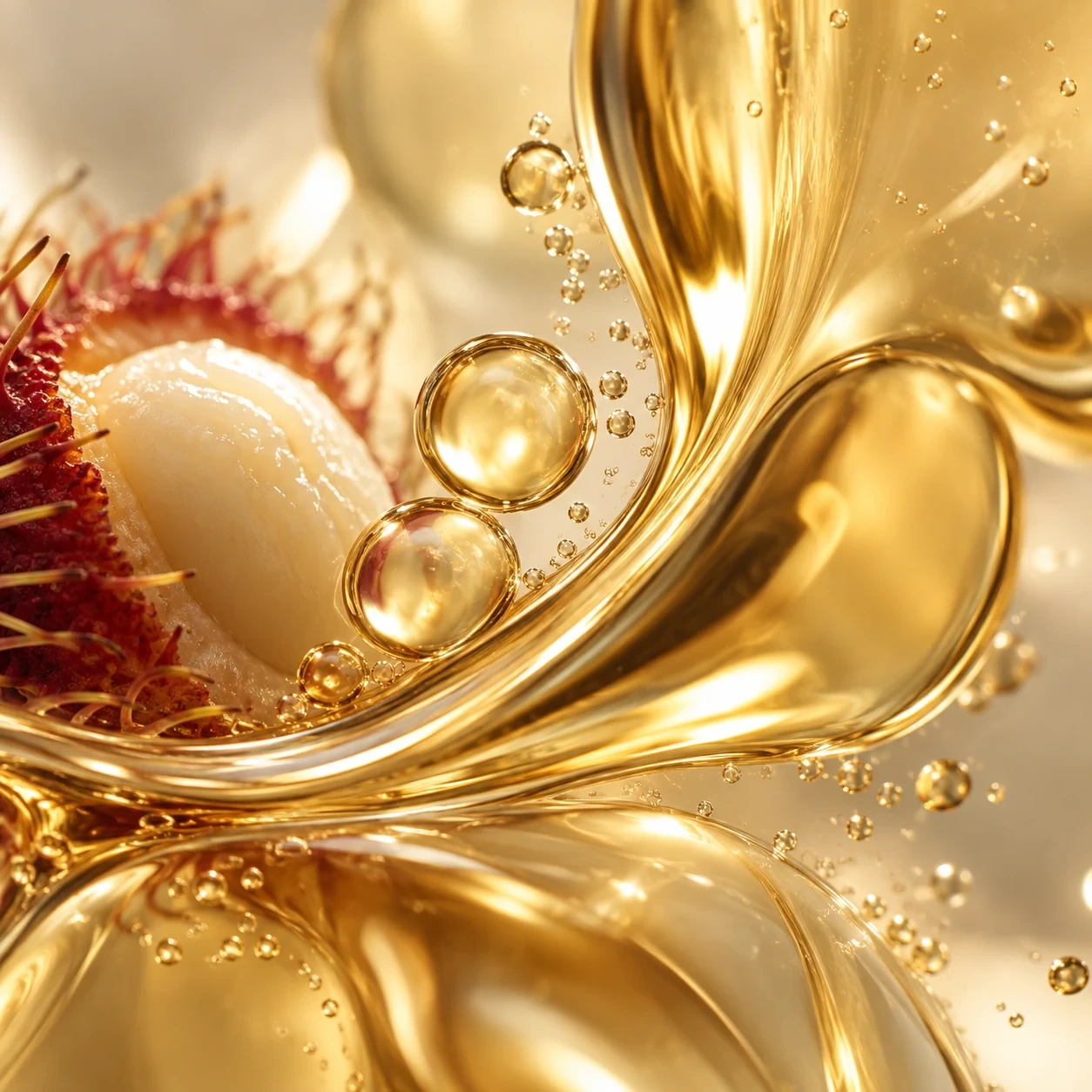 Golden rambutan seed oil texture