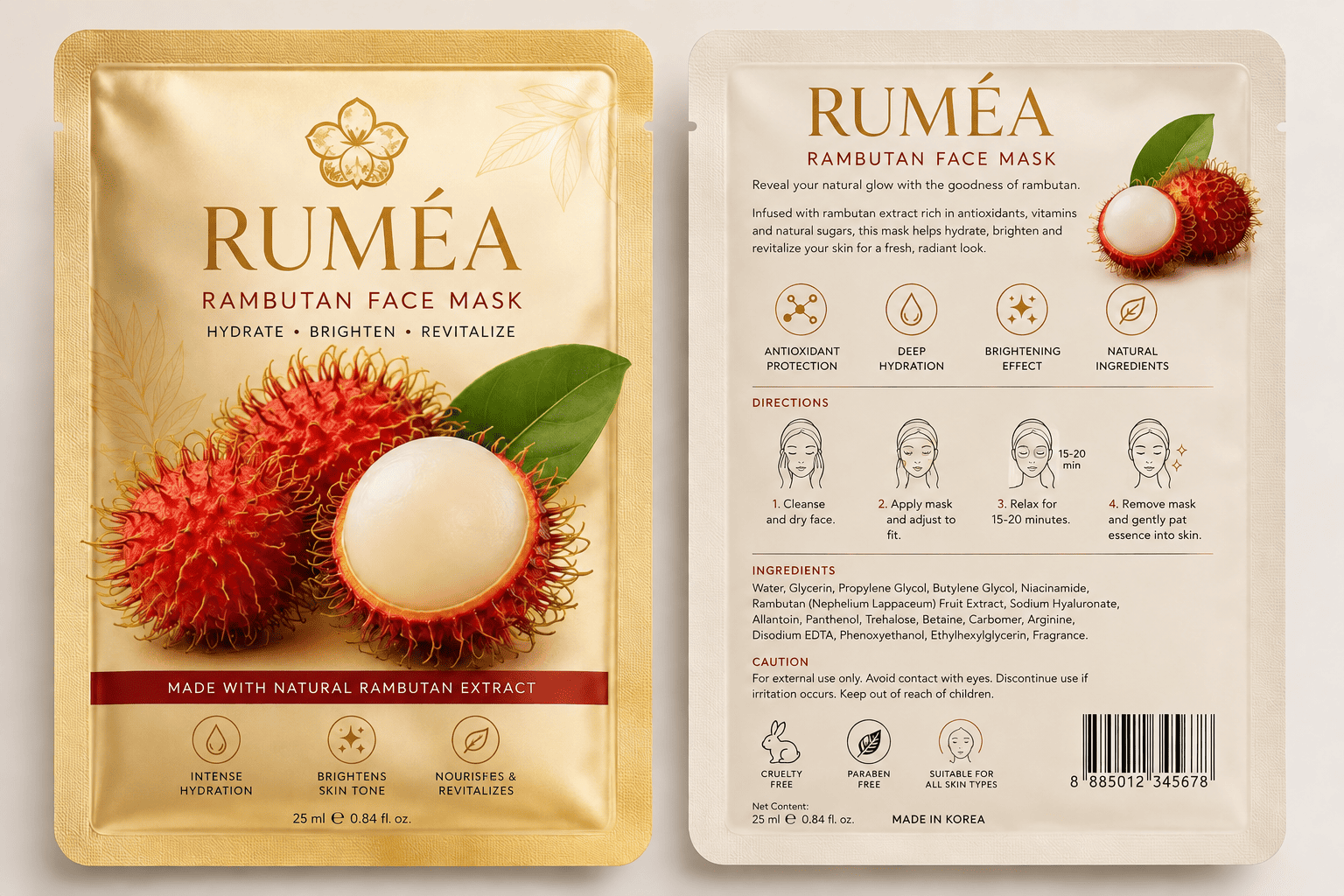 RUMÉA Rambutan Face Mask 25 ml pouch