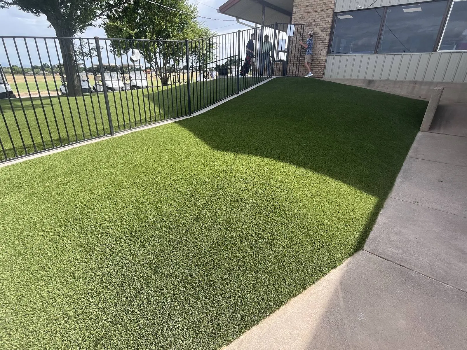 Backyard putting green install