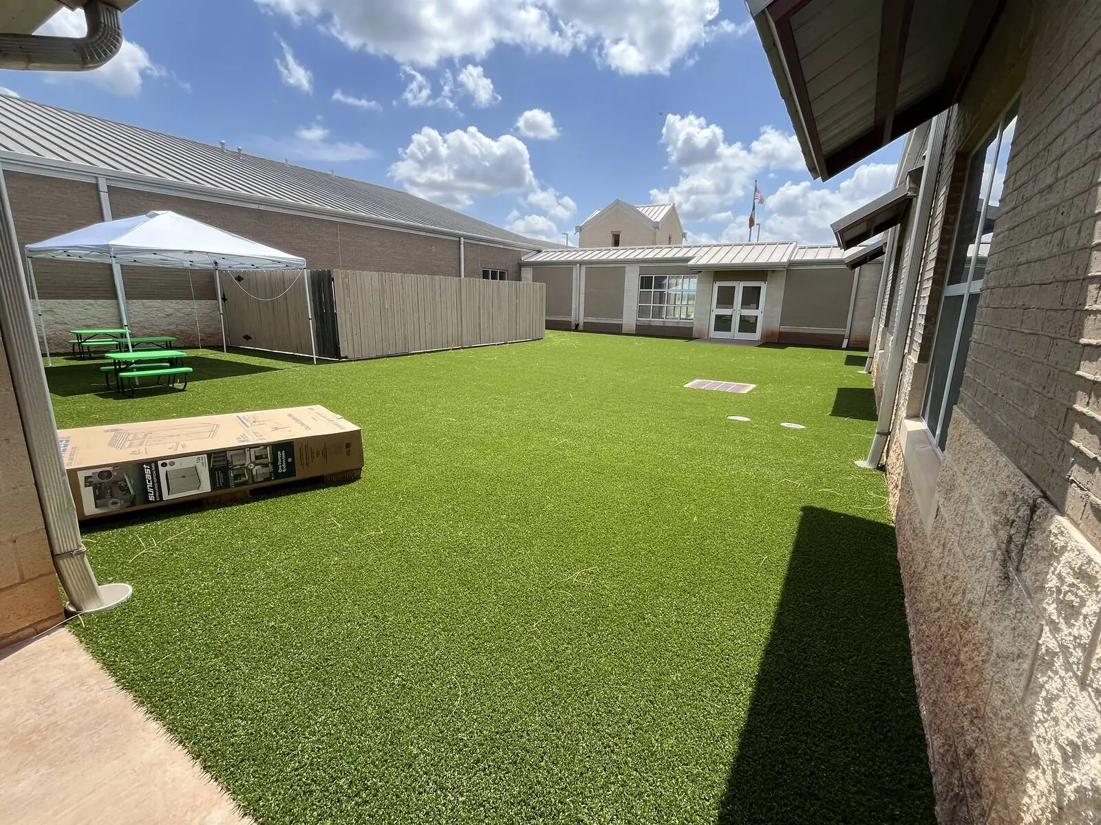 Commercial turf installation