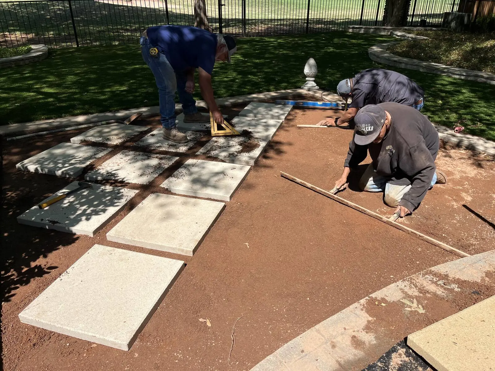 Turf installation before and after