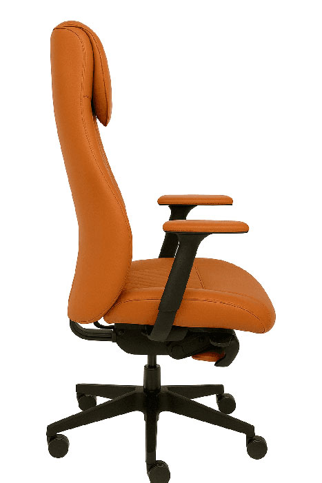 Serenity Chair, Sunset Orange side view