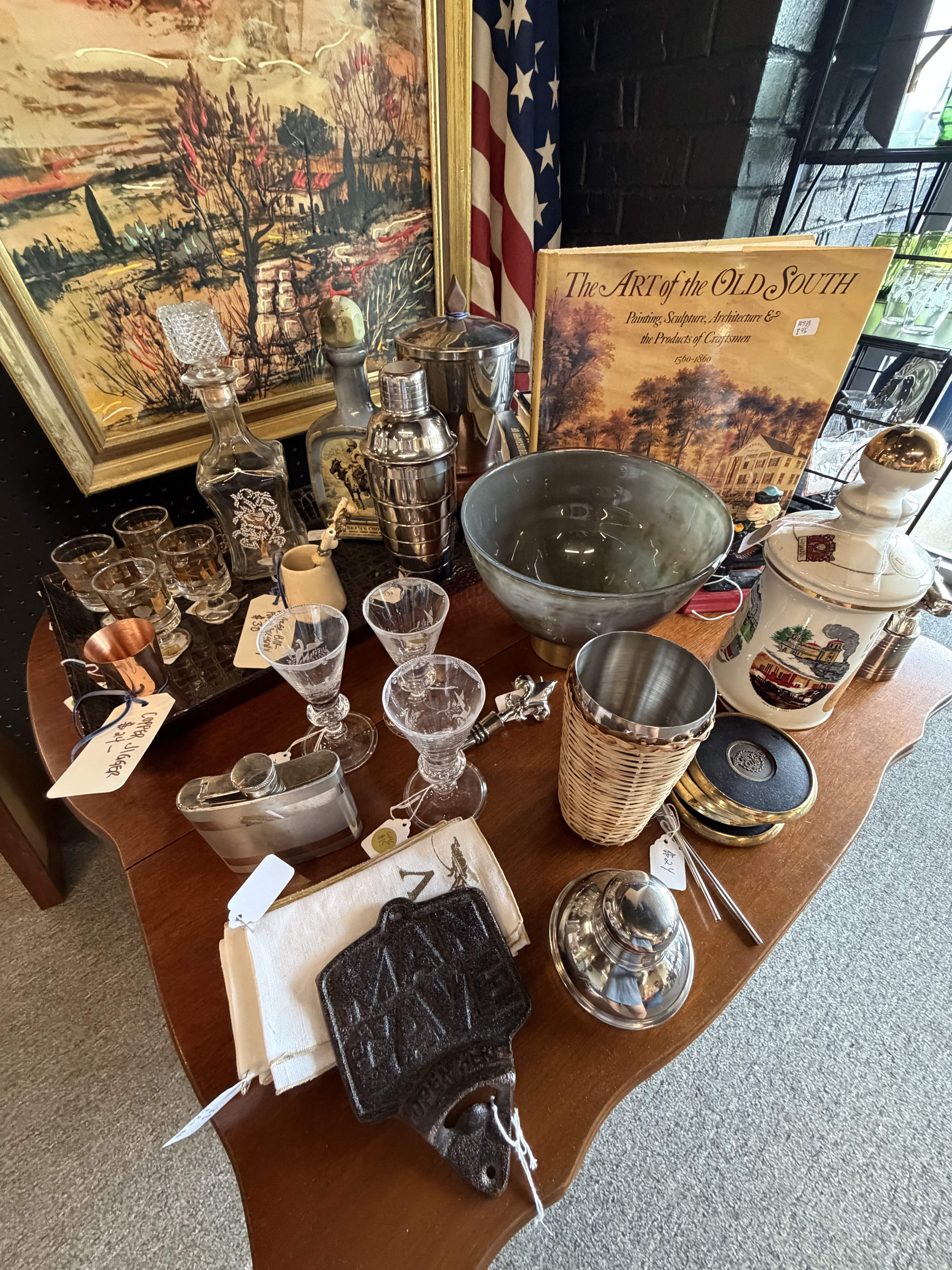 Antiques and curated goods at The Mustard Seed Mall