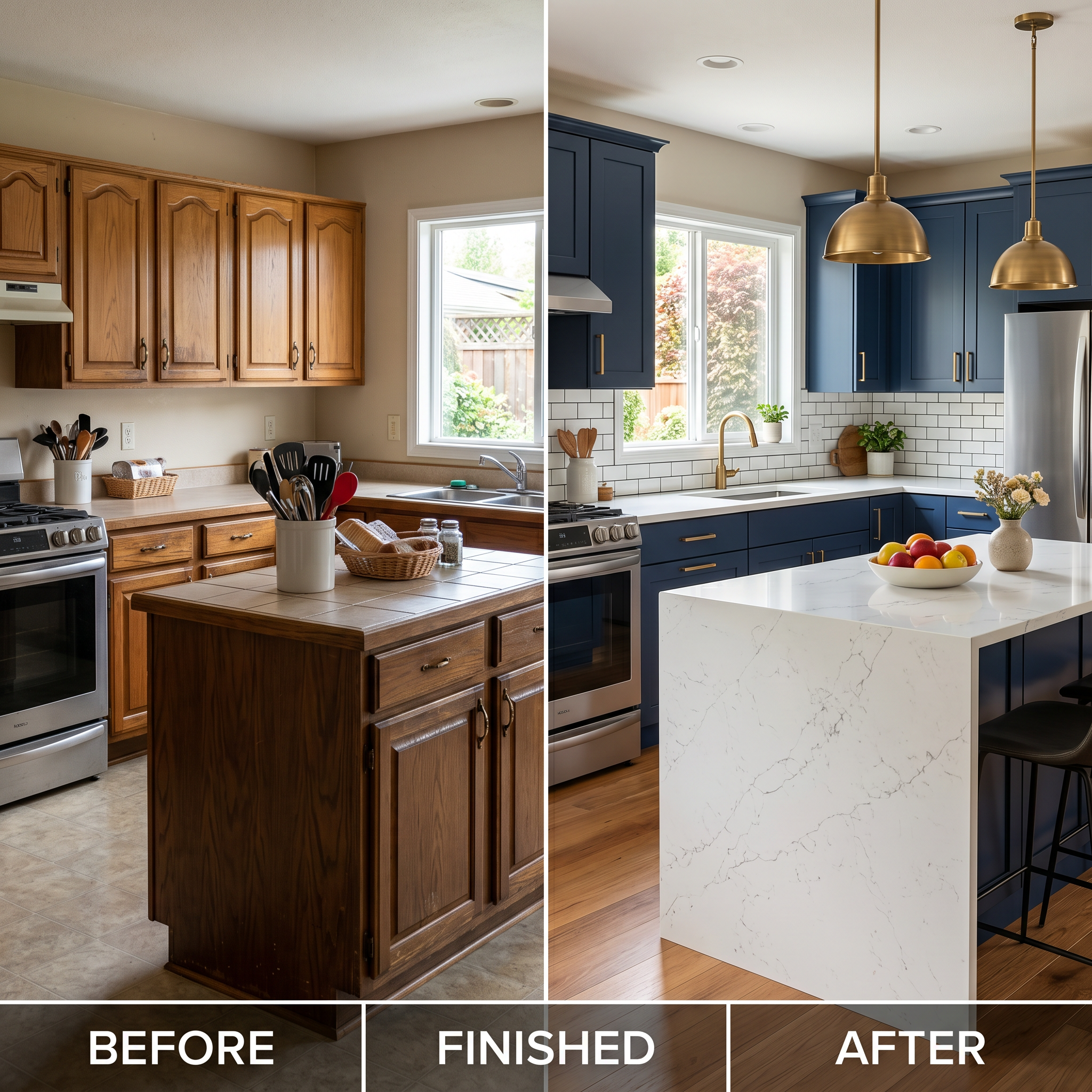Kitchen and Island Reface — O'Fallon MO