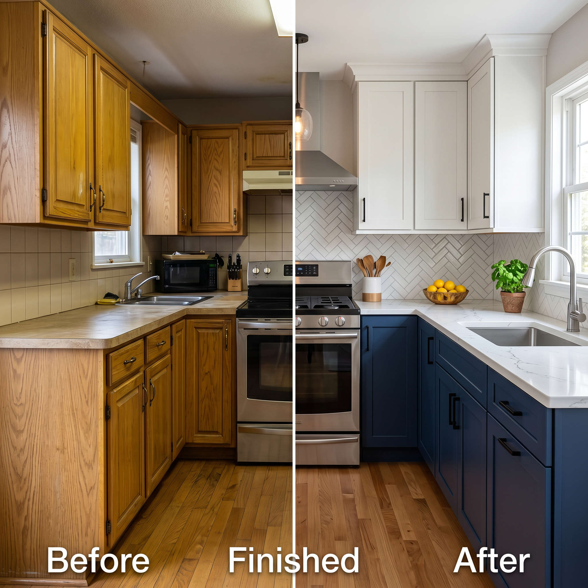 Two-Tone Kitchen Reface — Webster Groves MO