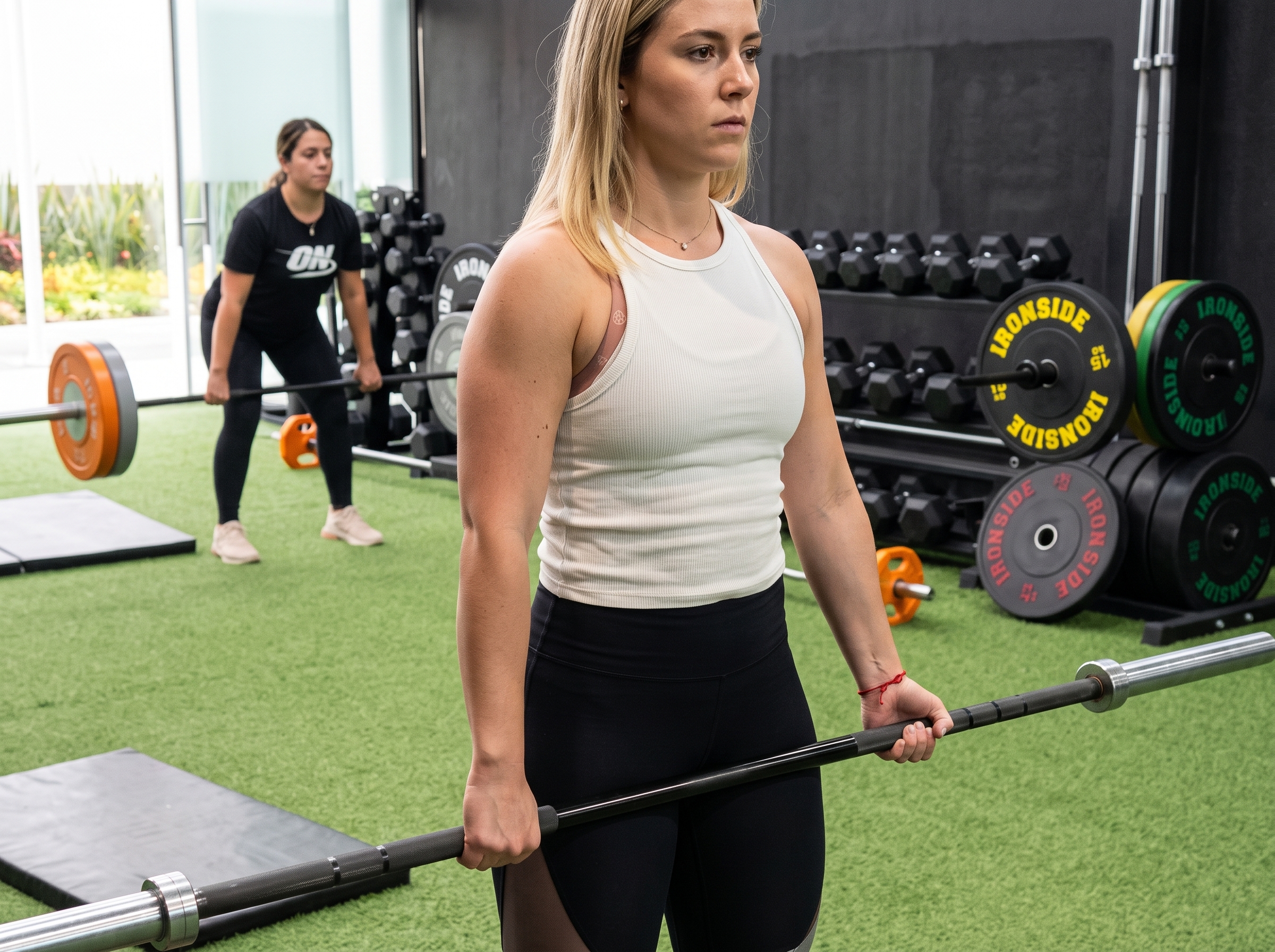 Profesor entrenando con cuerdas de batalla en Goldenbox
