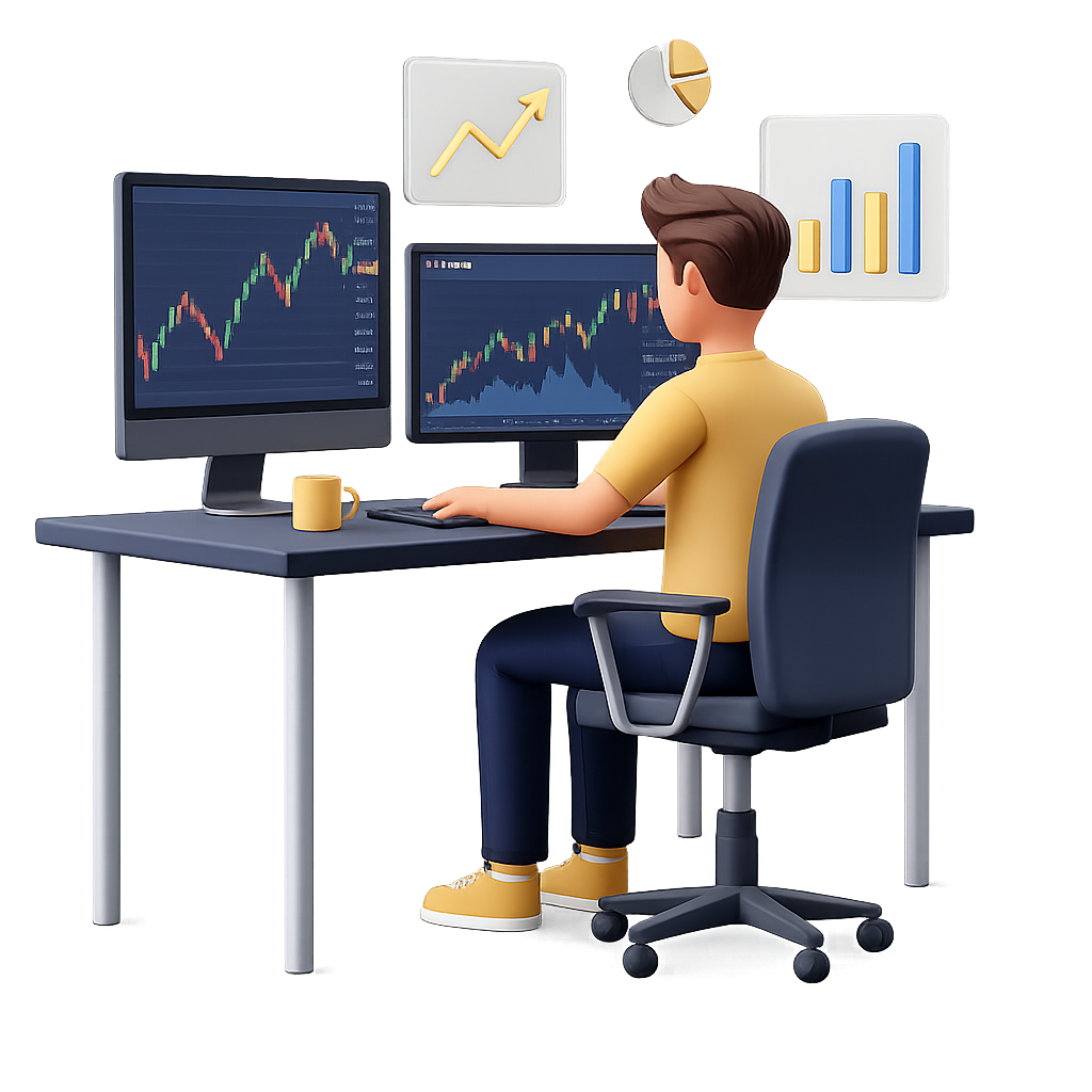 3D Trader Illustration