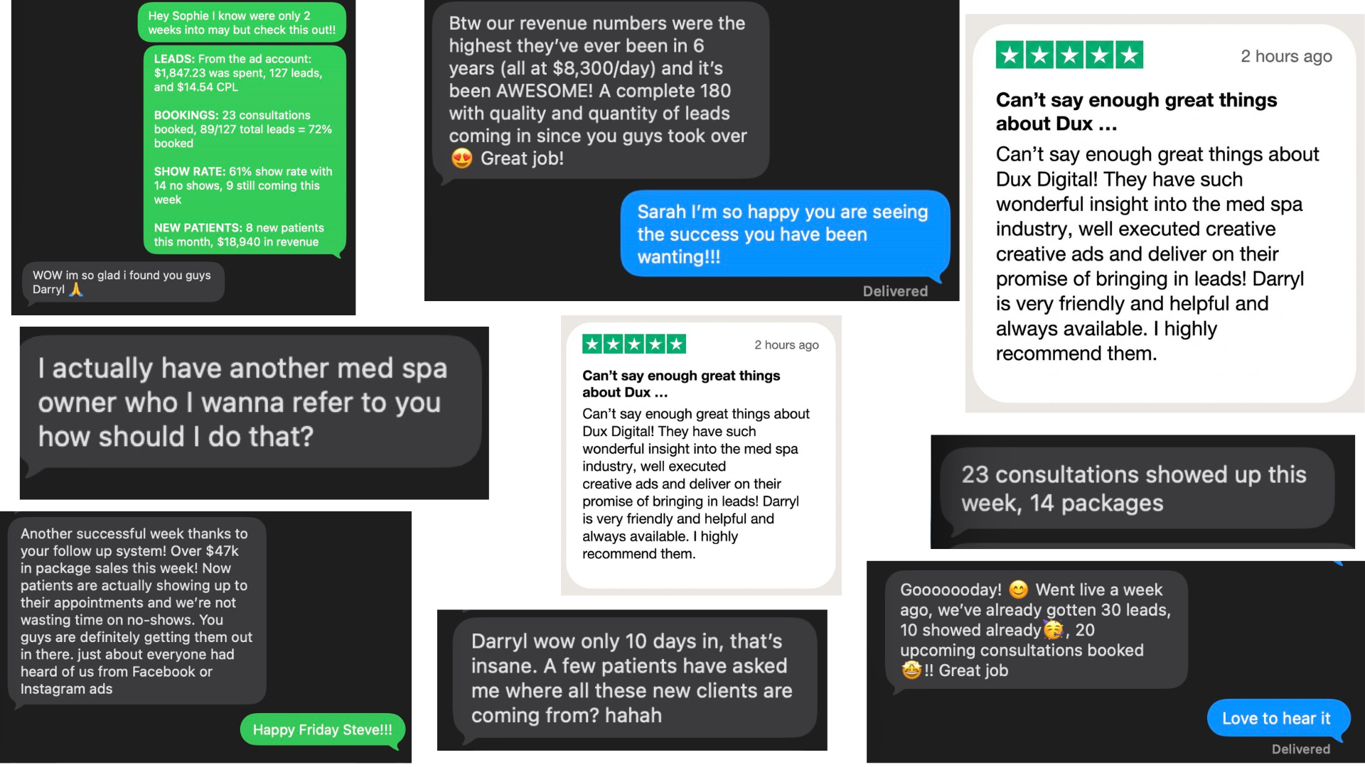 Client text messages