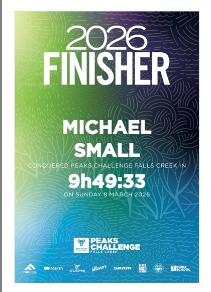 3 Peaks Finisher Certificate