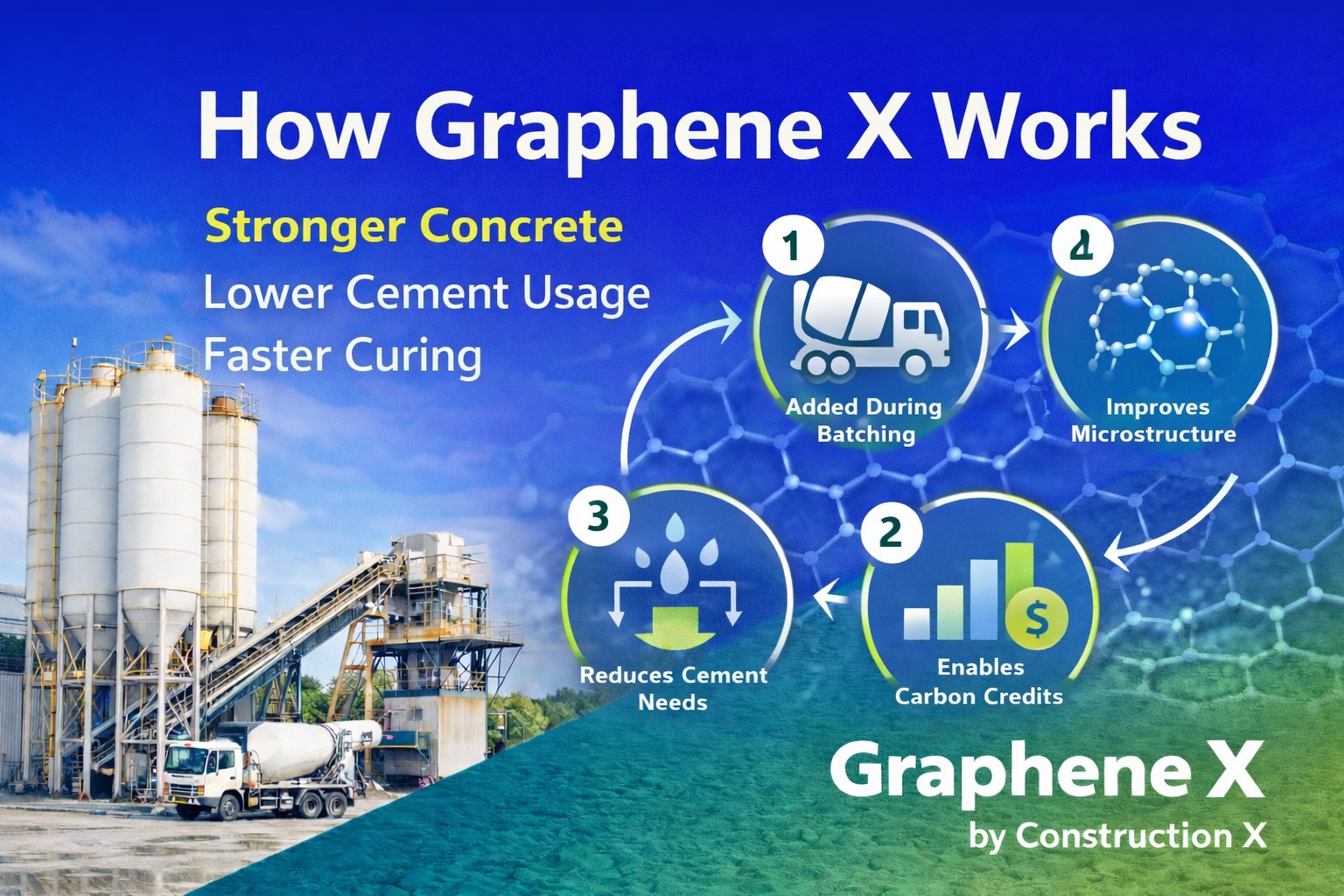 Graphinex Project How Graphene X Works | Stronger Concrete Less Cement | Construction X