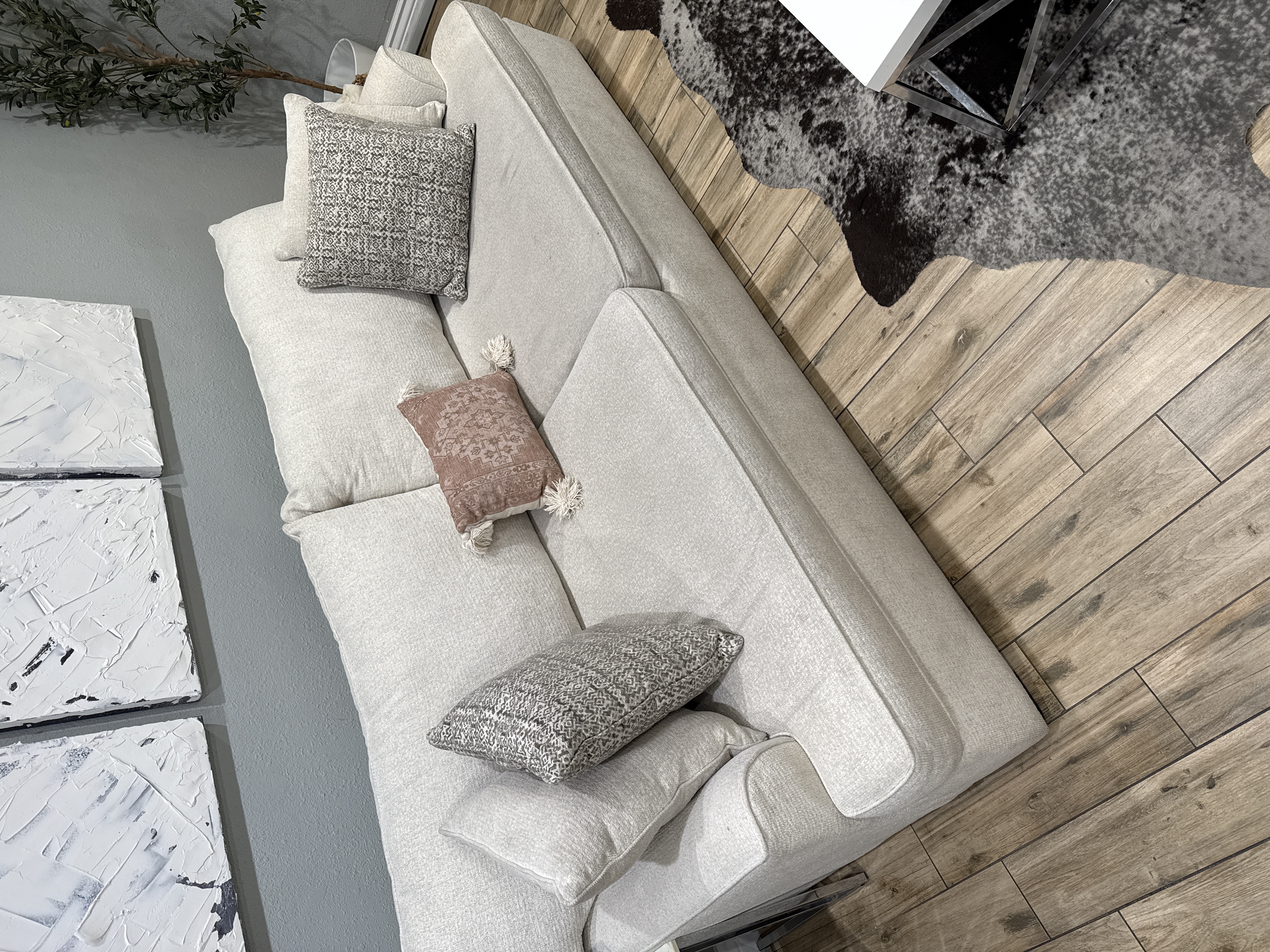 Couch before cleaning in an East Valley home