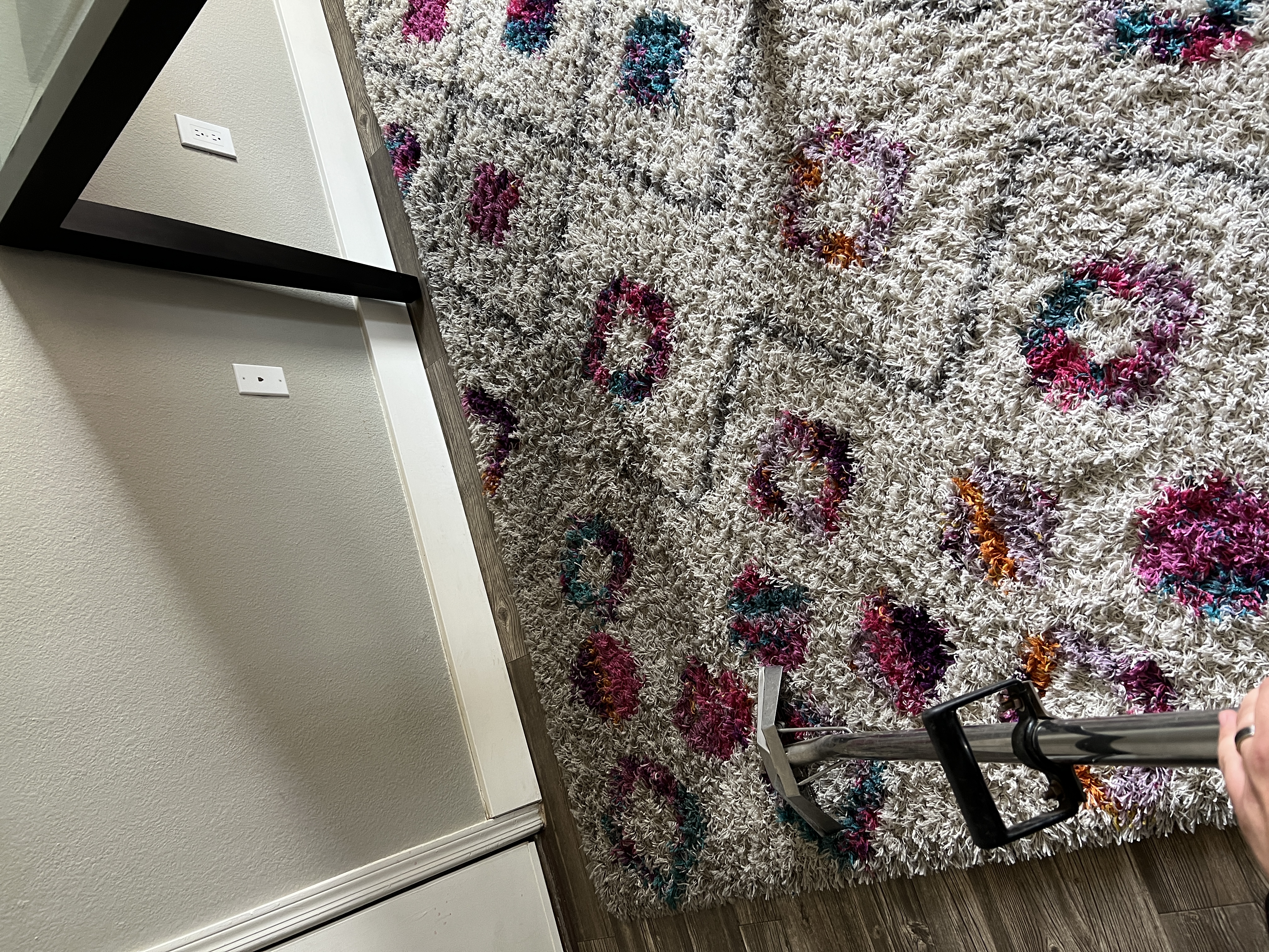 Area rug before cleaning in an East Valley home