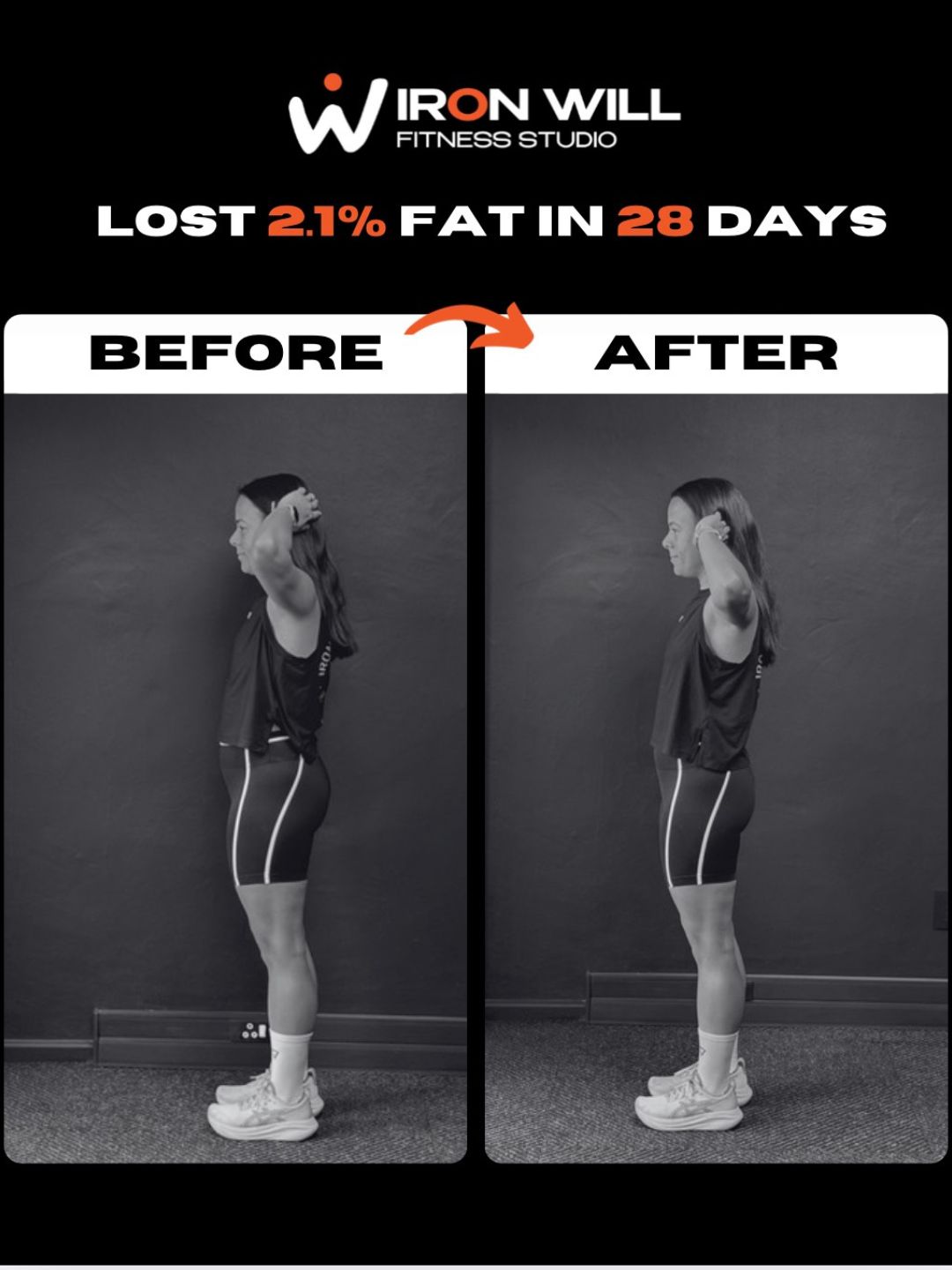 Iron 28 member before and after, 28 days