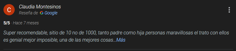 Rese&ntilde;a de Google de un cliente de Cross Funcional 30' Terrassa